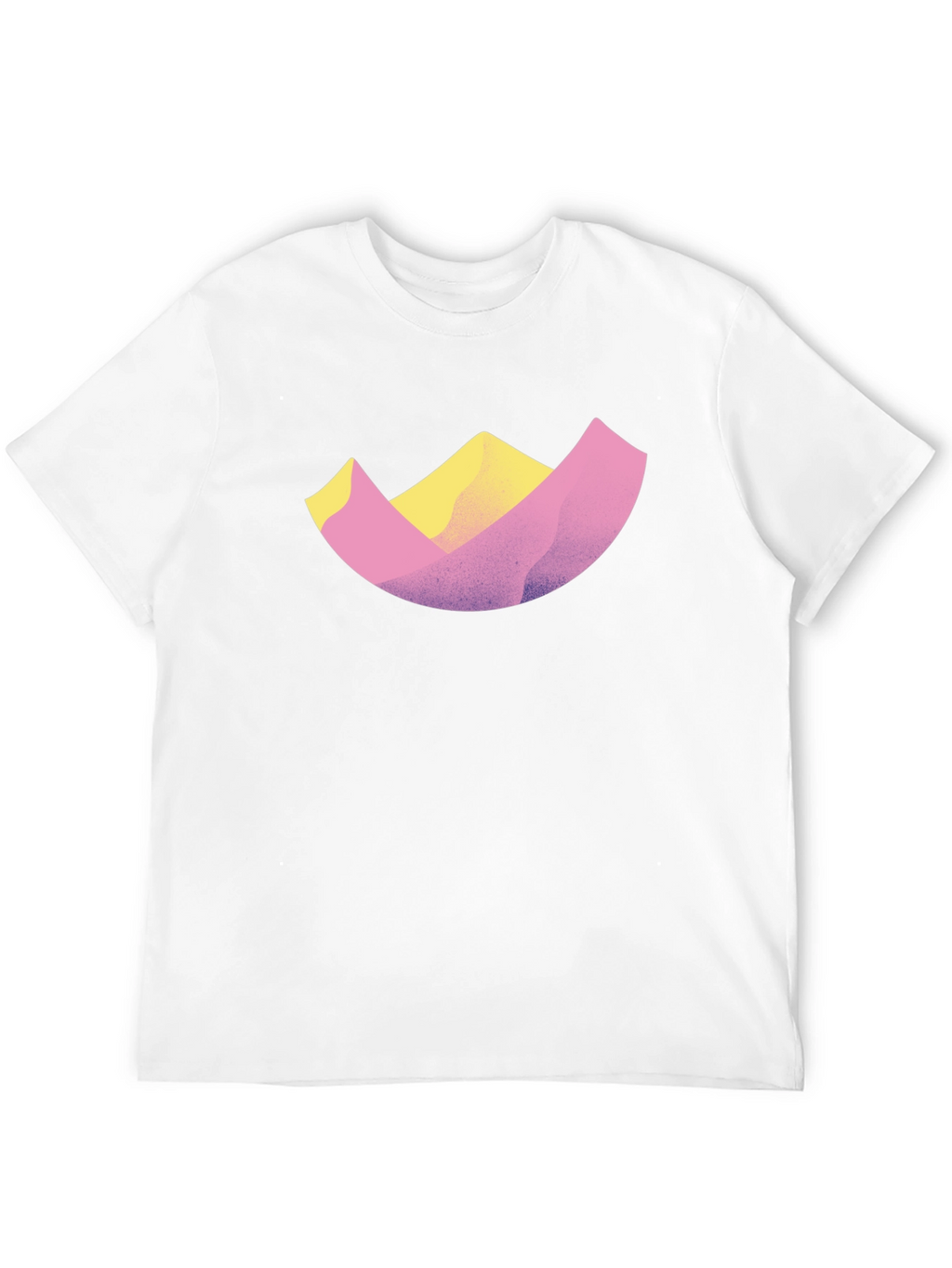 Abstract Mountain Design Black T-Shirt