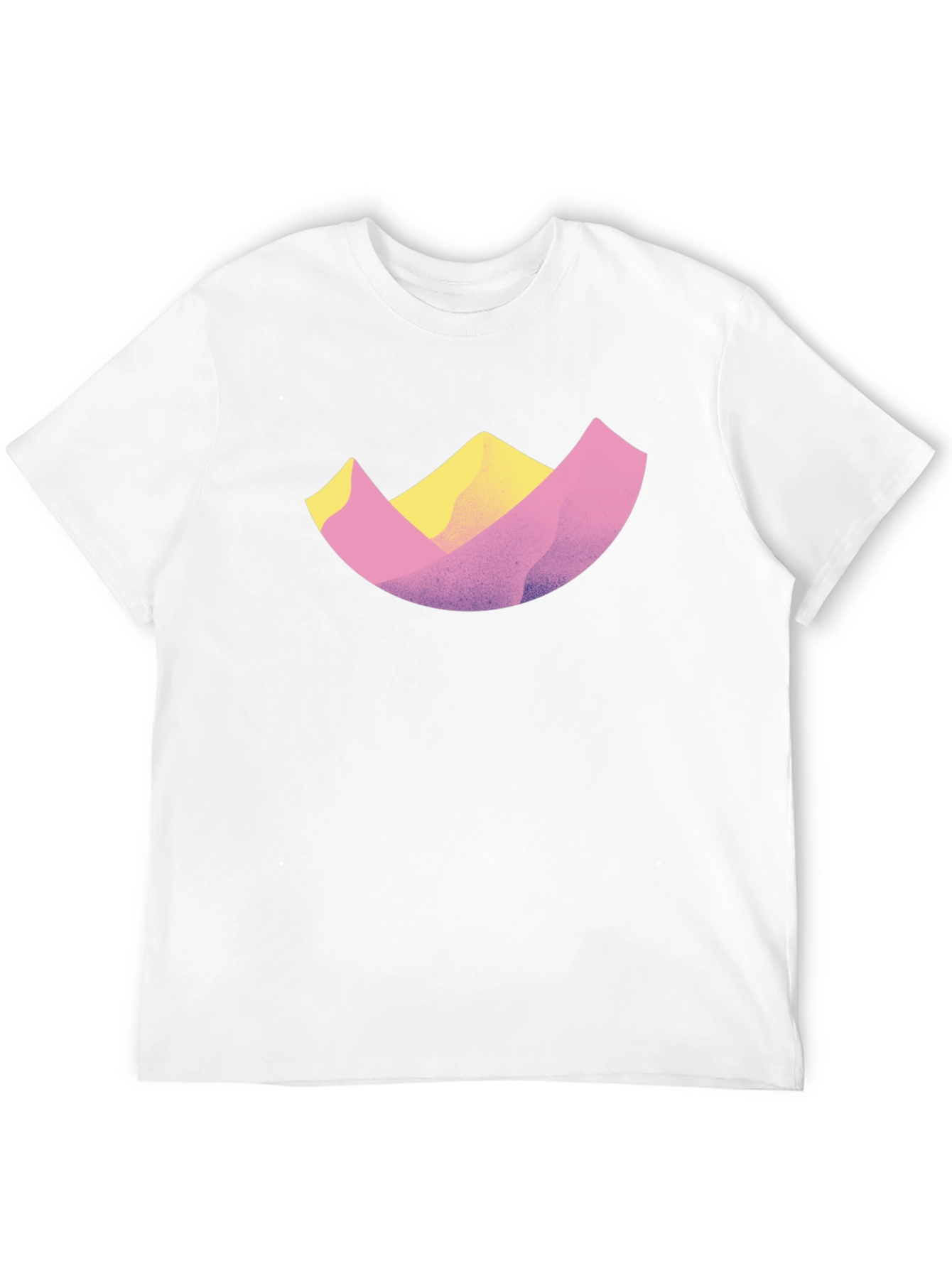 Abstract Mountain Design Black T-Shirt