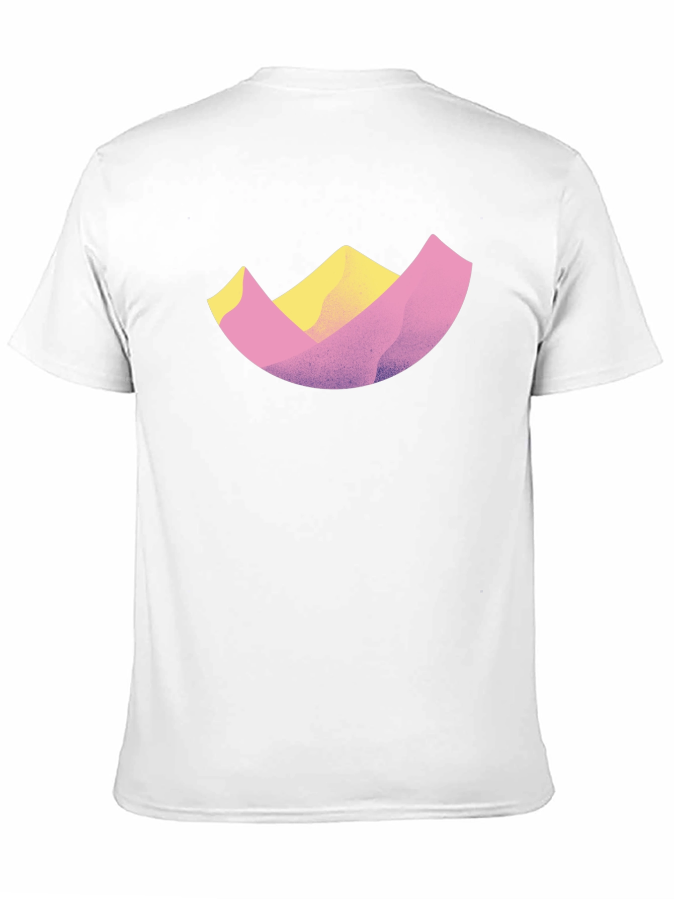 Abstract Mountain Design Black T-Shirt
