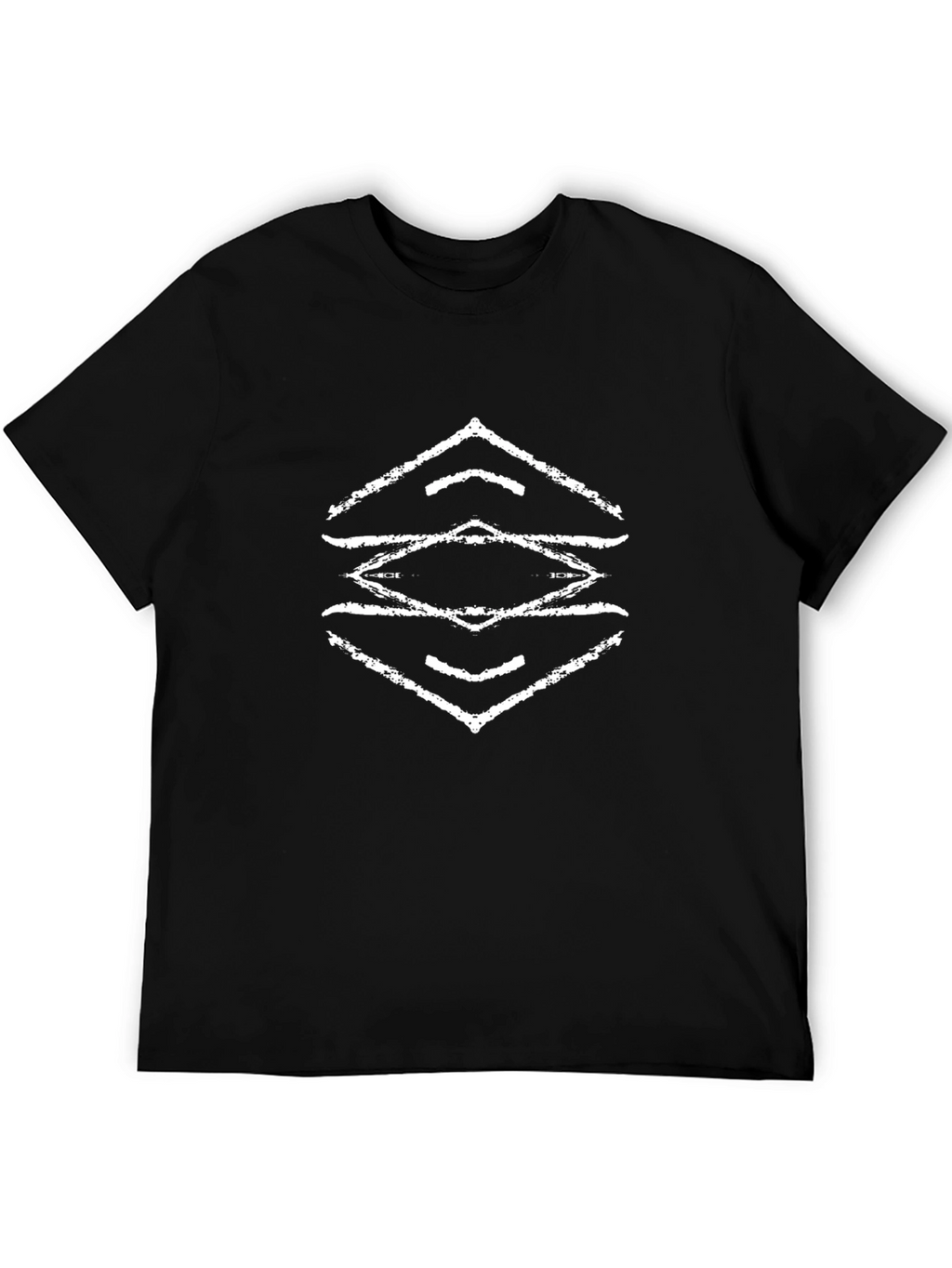 Abstract Graphic Tee - Black Cotton Blend