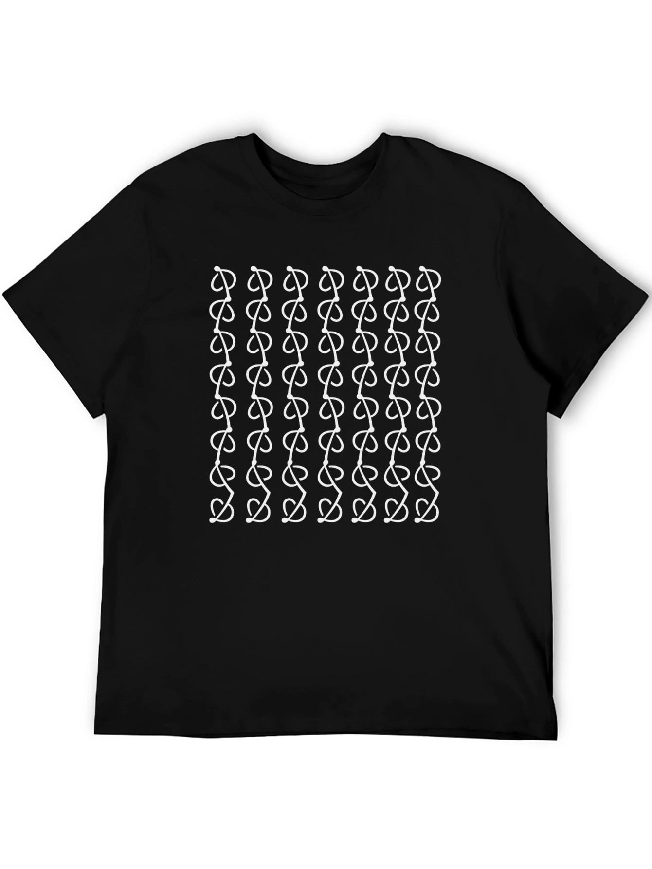 Abstract Pattern Black Graphic Tee Shirt