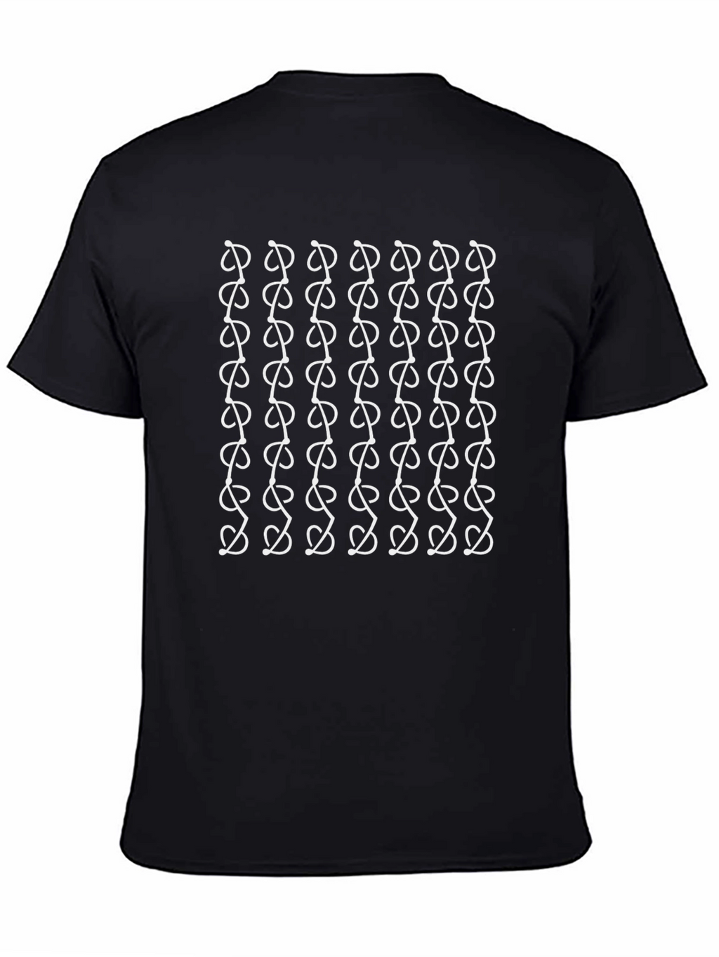 Abstract Pattern Black Graphic Tee Shirt