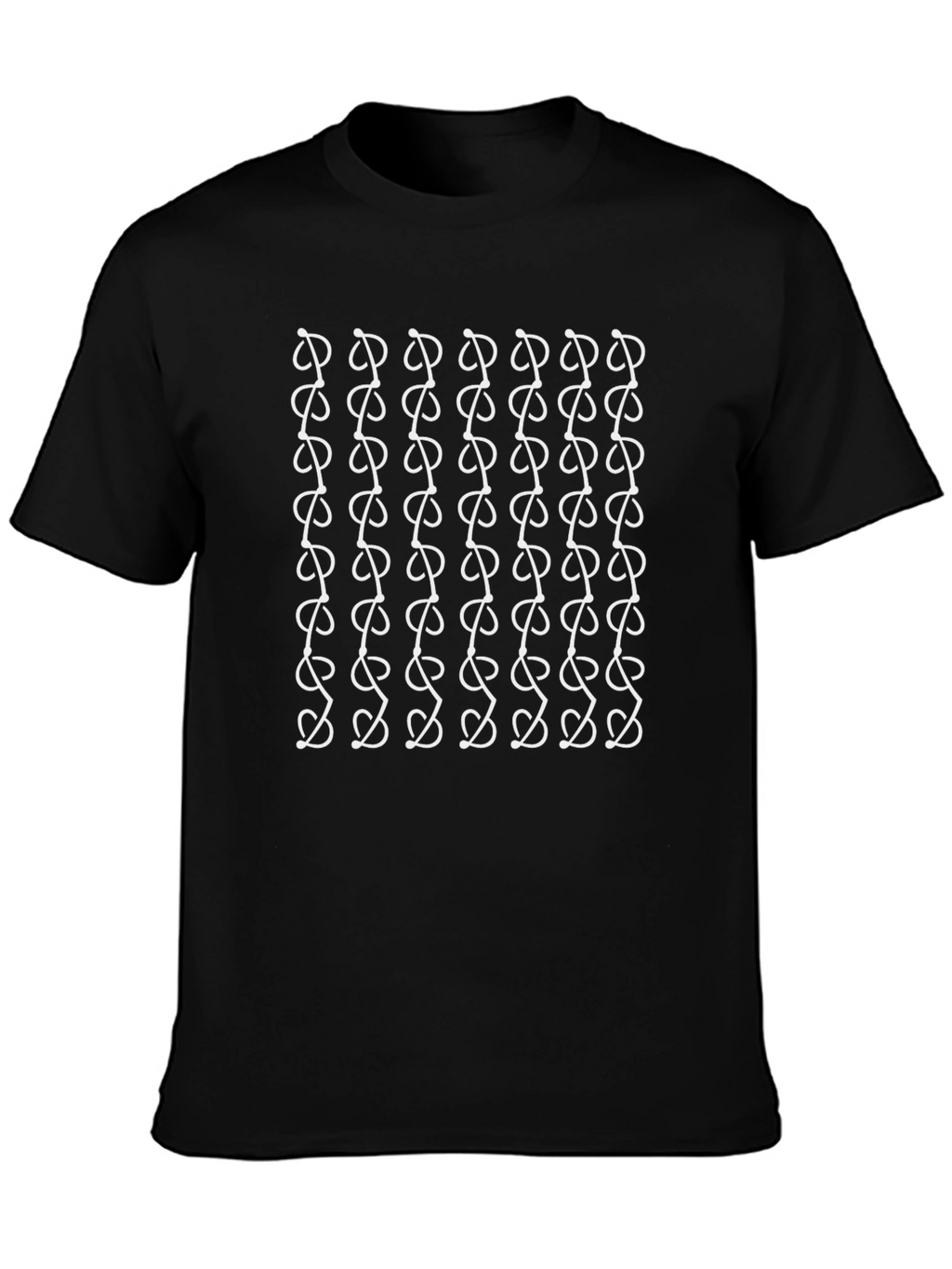 Abstract Pattern Black Graphic Tee Shirt