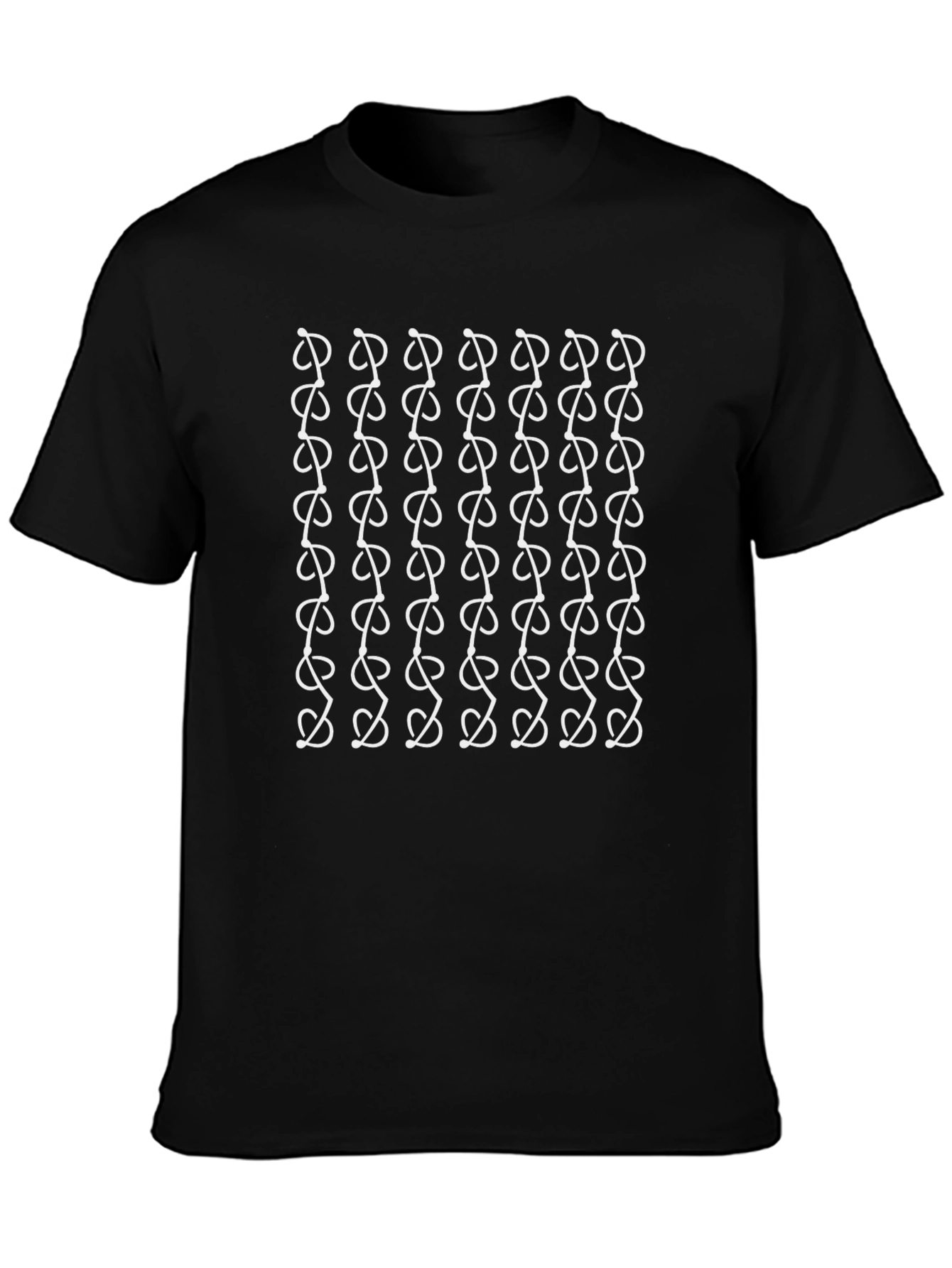 Abstract Pattern Black Graphic Tee Shirt