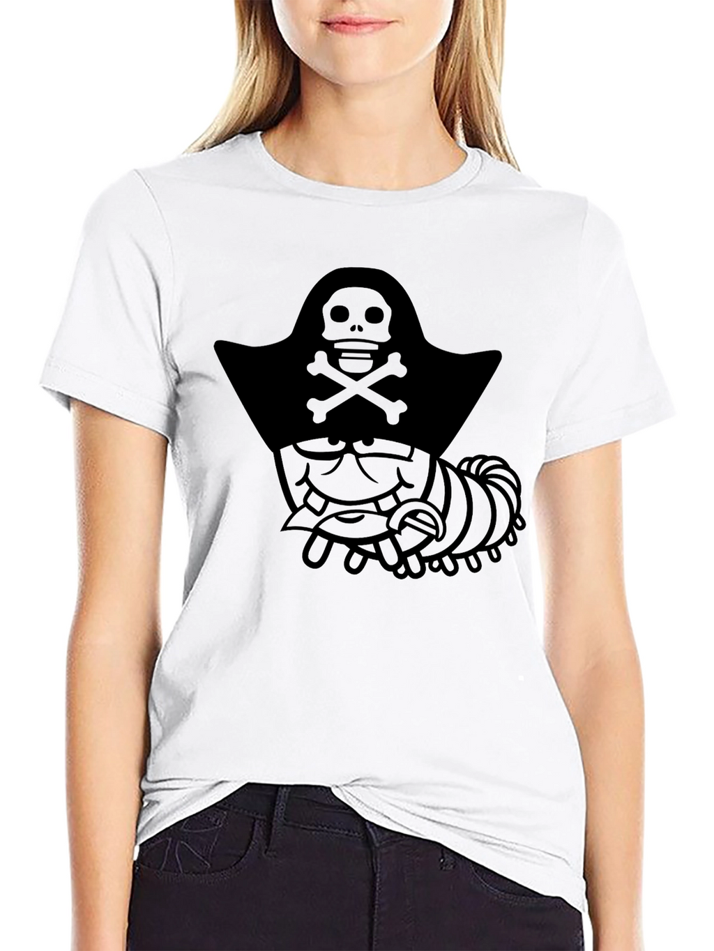 Pirate Caterpillar Black Graphic T-Shirt