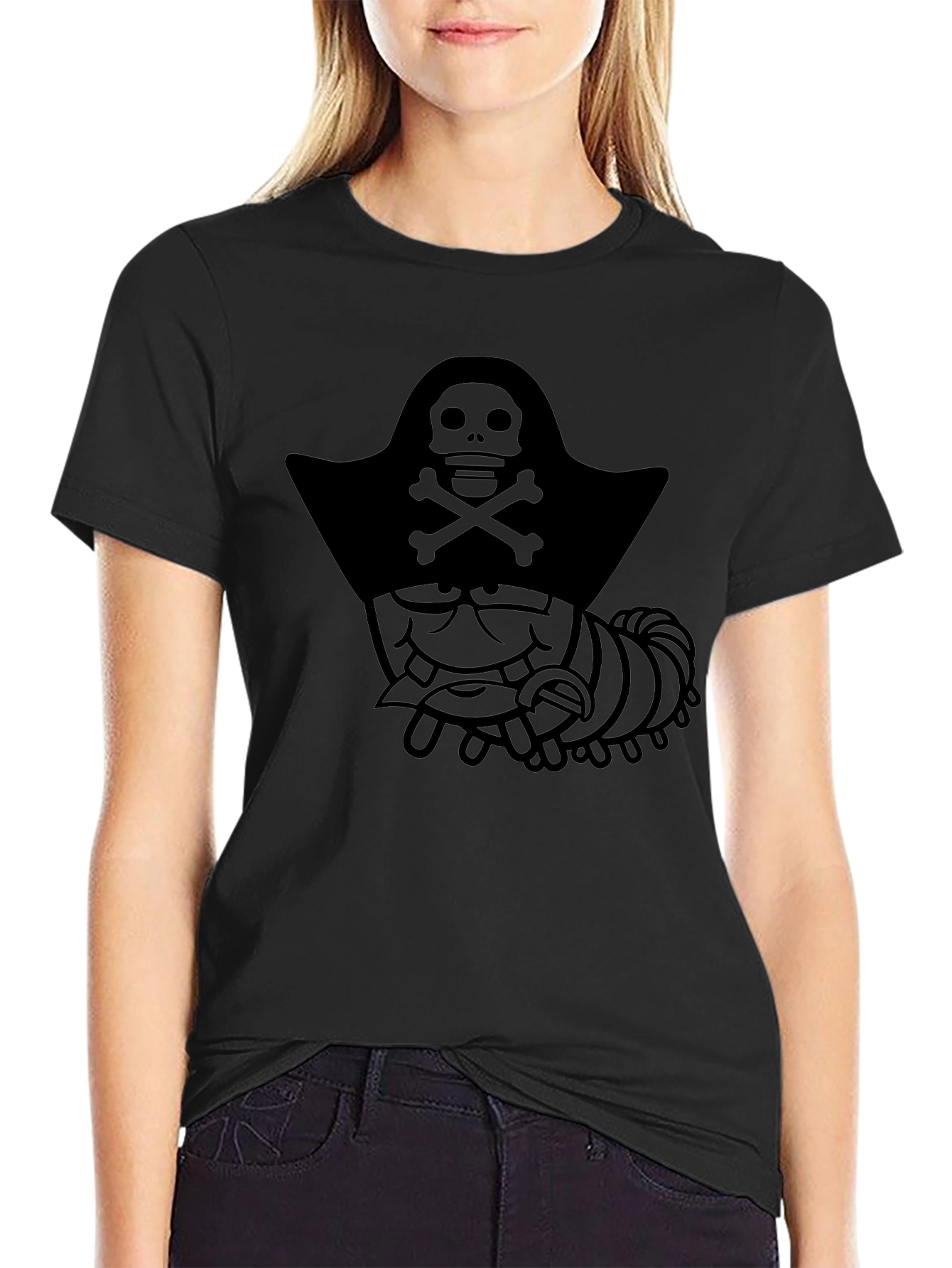 Pirate Caterpillar Black Graphic T-Shirt