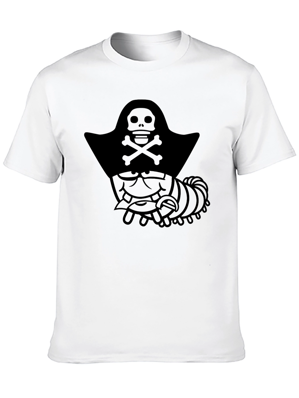 Pirate Caterpillar Black Graphic T-Shirt