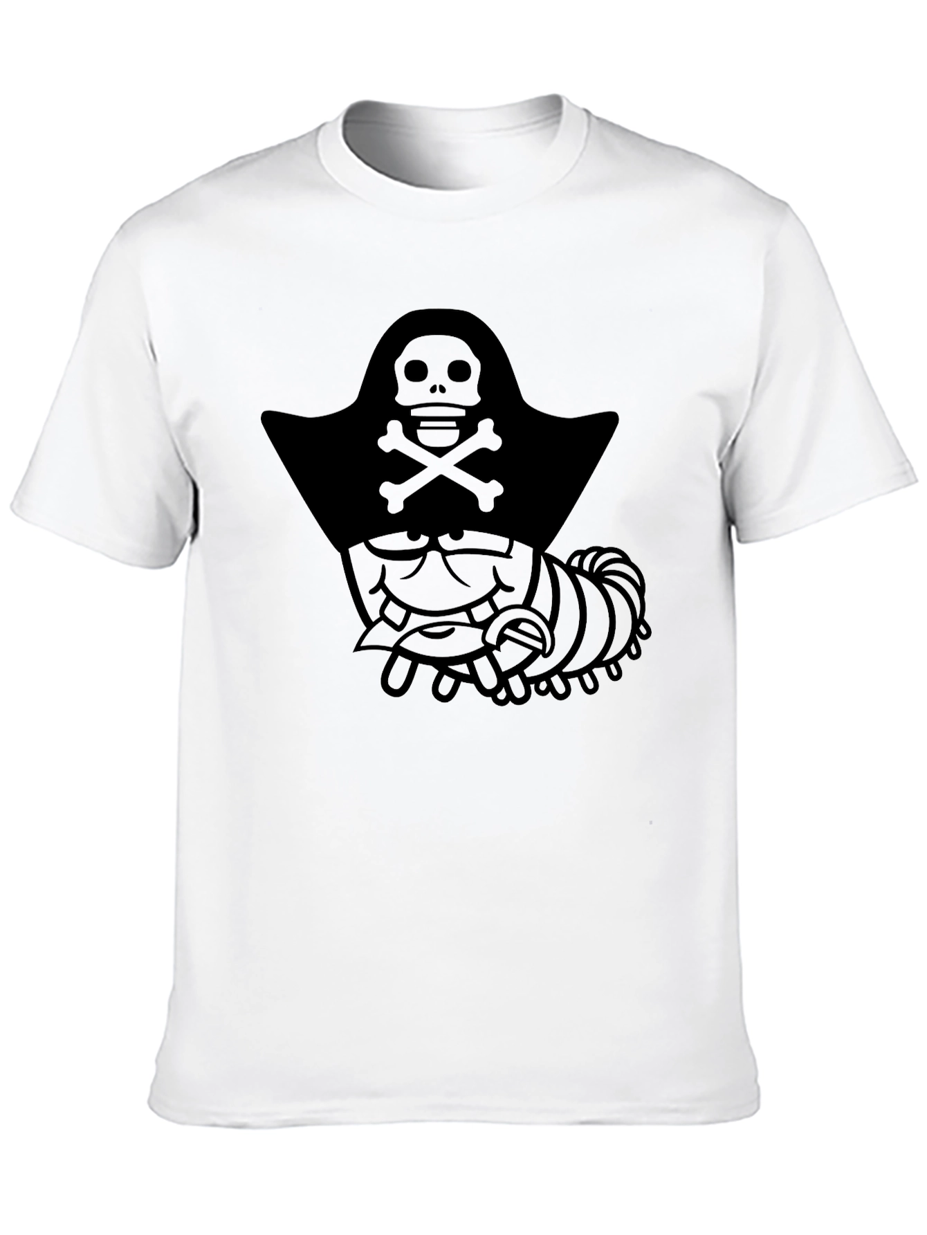 Pirate Caterpillar Black Graphic T-Shirt