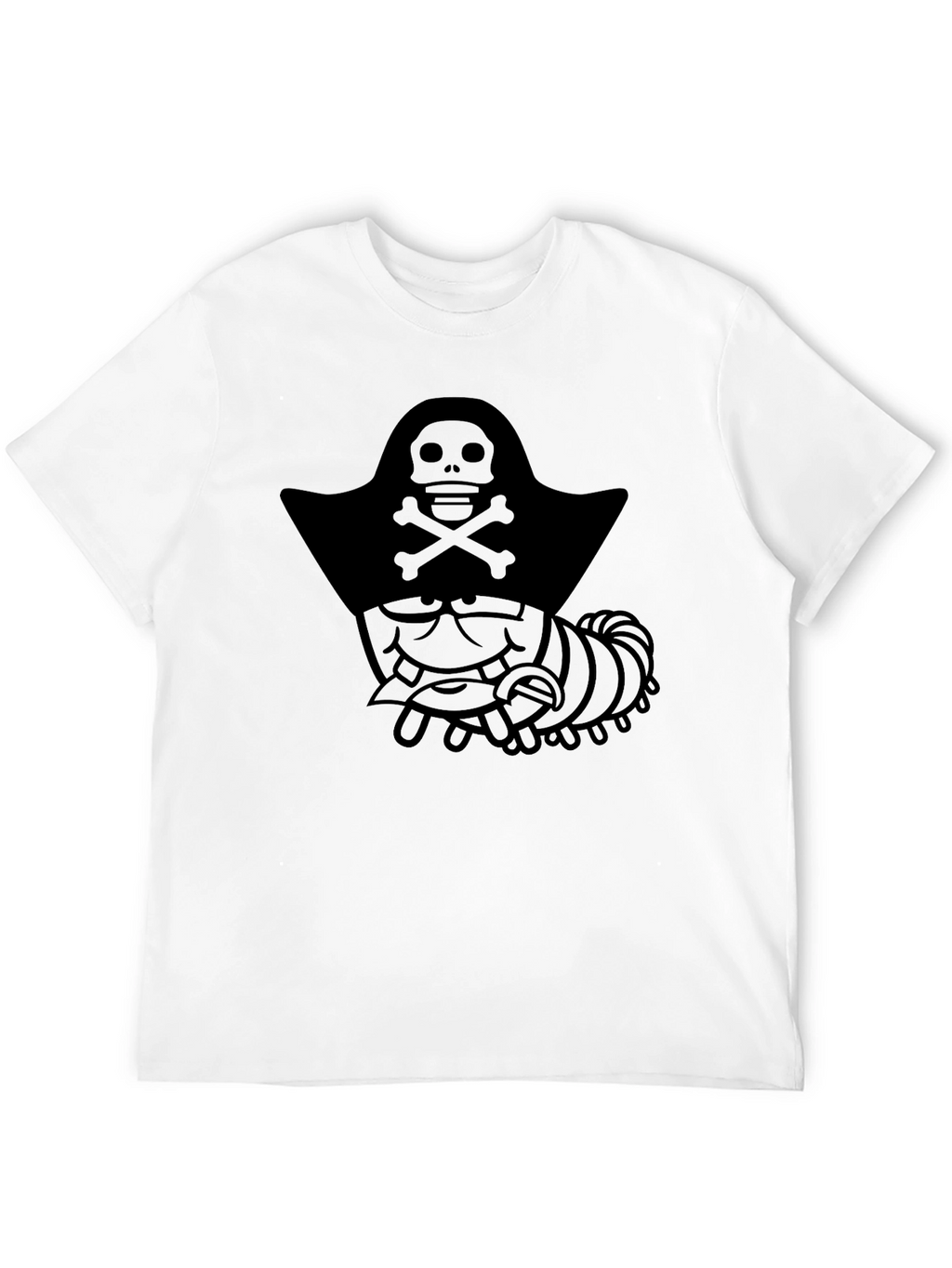 Pirate Caterpillar Black Graphic T-Shirt