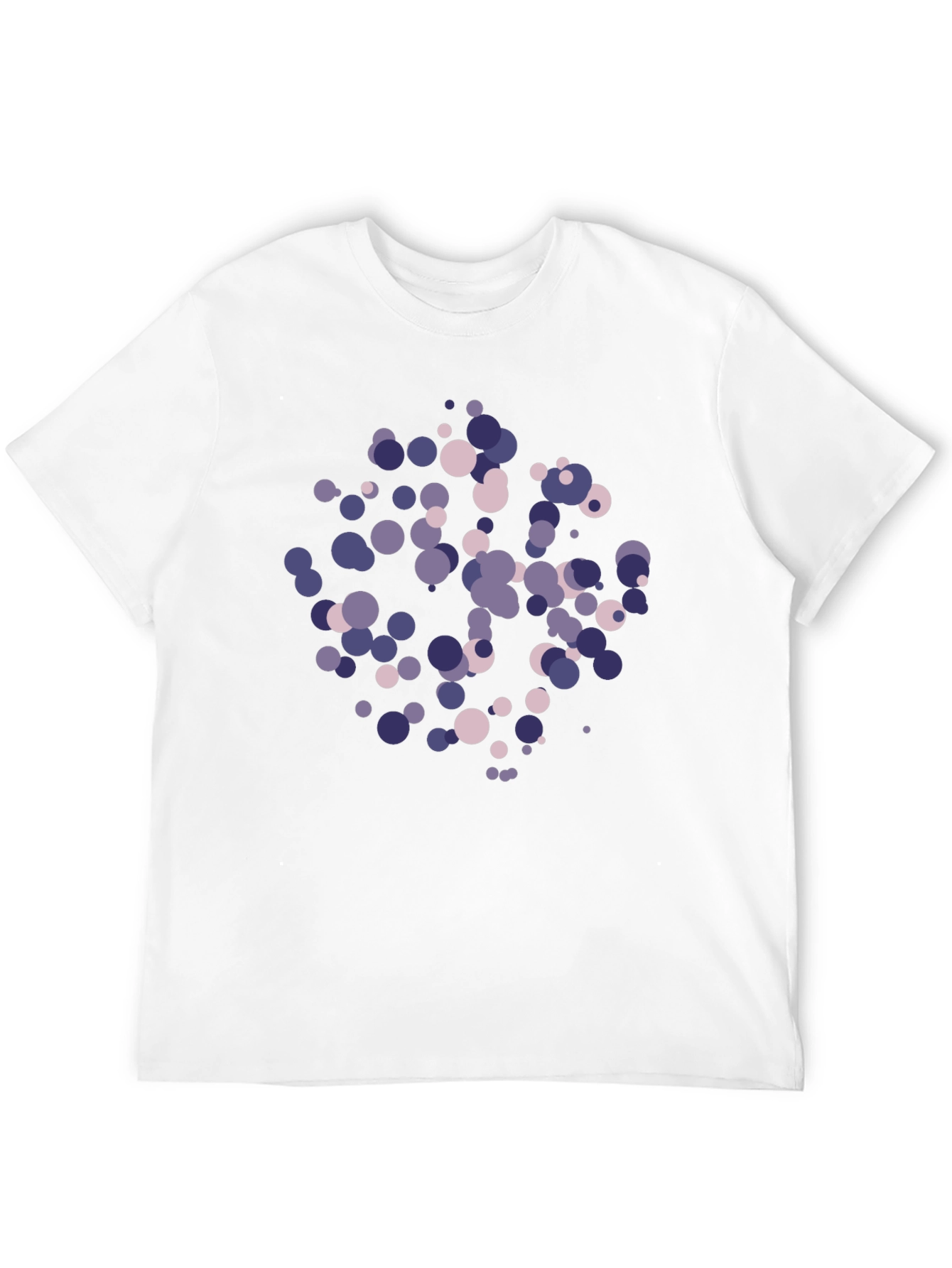 Abstract Circle Pattern Black T-Shirt