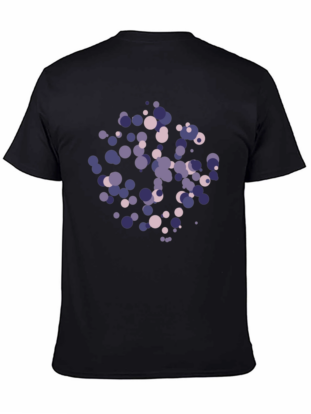 Abstract Circle Pattern Black T-Shirt