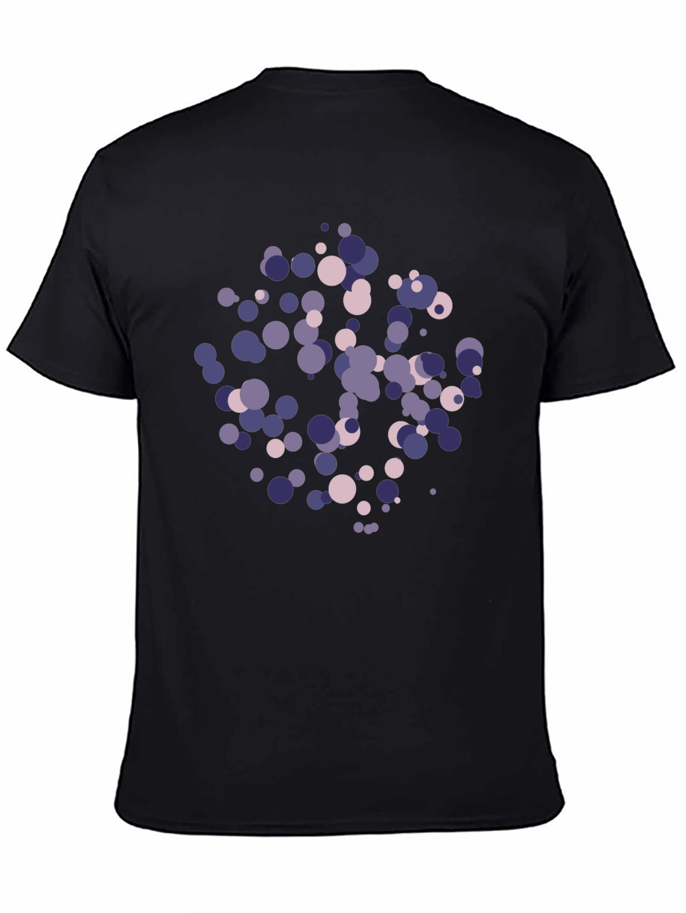 Abstract Circle Pattern Black T-Shirt