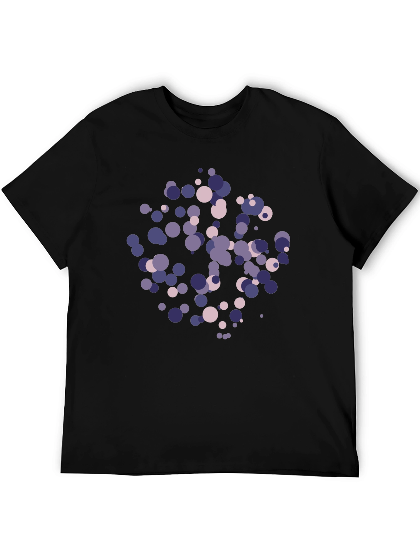 Abstract Circle Pattern Black T-Shirt