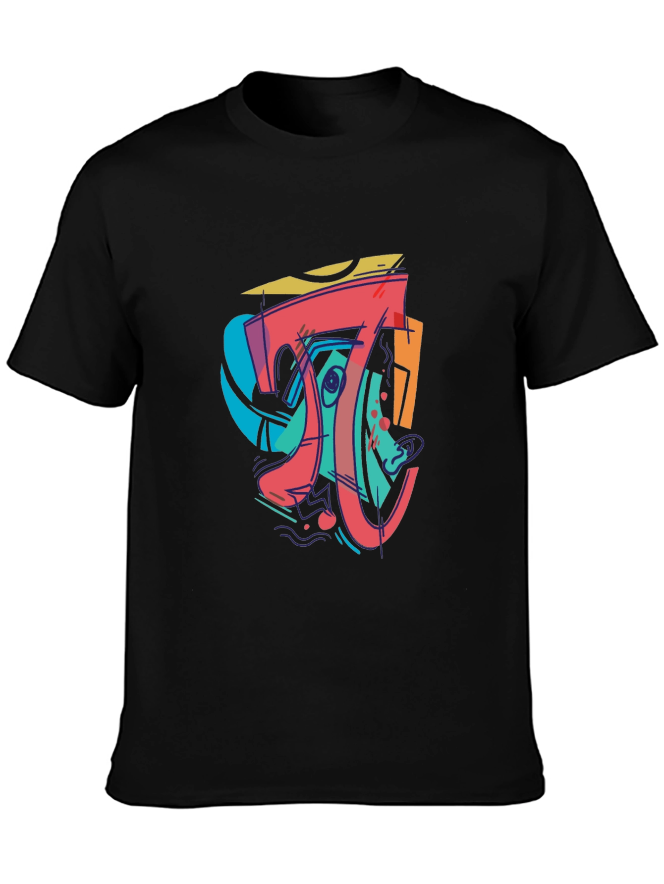 Abstract Art Black T-Shirt