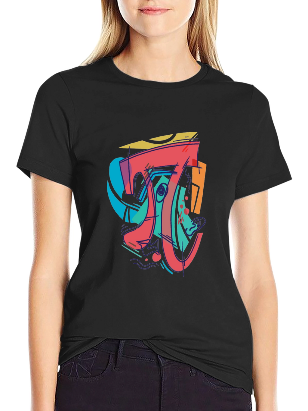 Abstract Art Black T-Shirt
