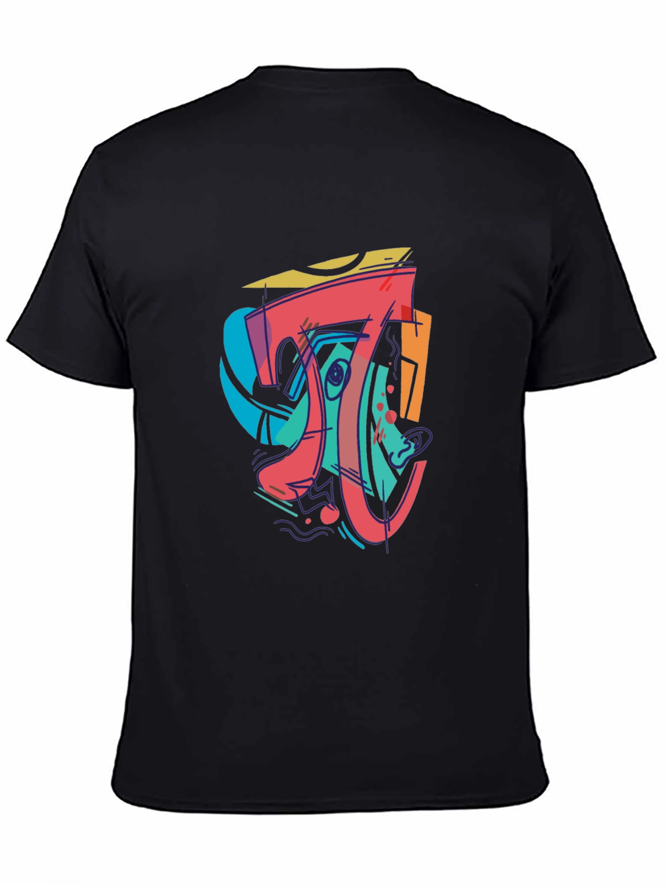 Abstract Art Black T-Shirt