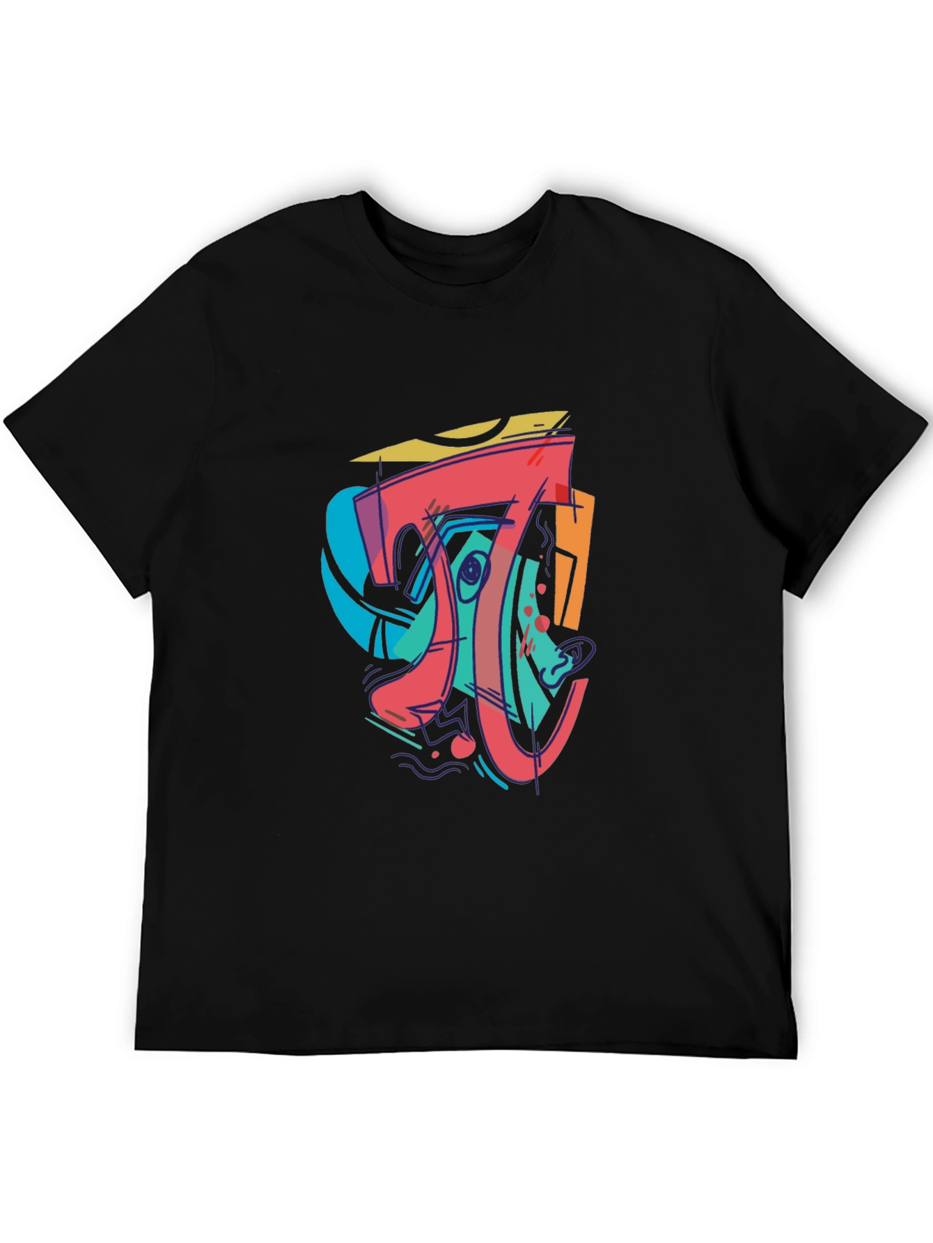 Abstract Art Black T-Shirt