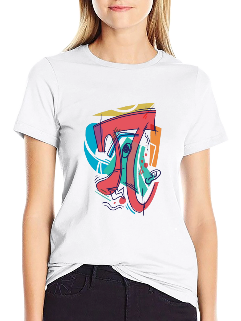 Abstract Art Black T-Shirt