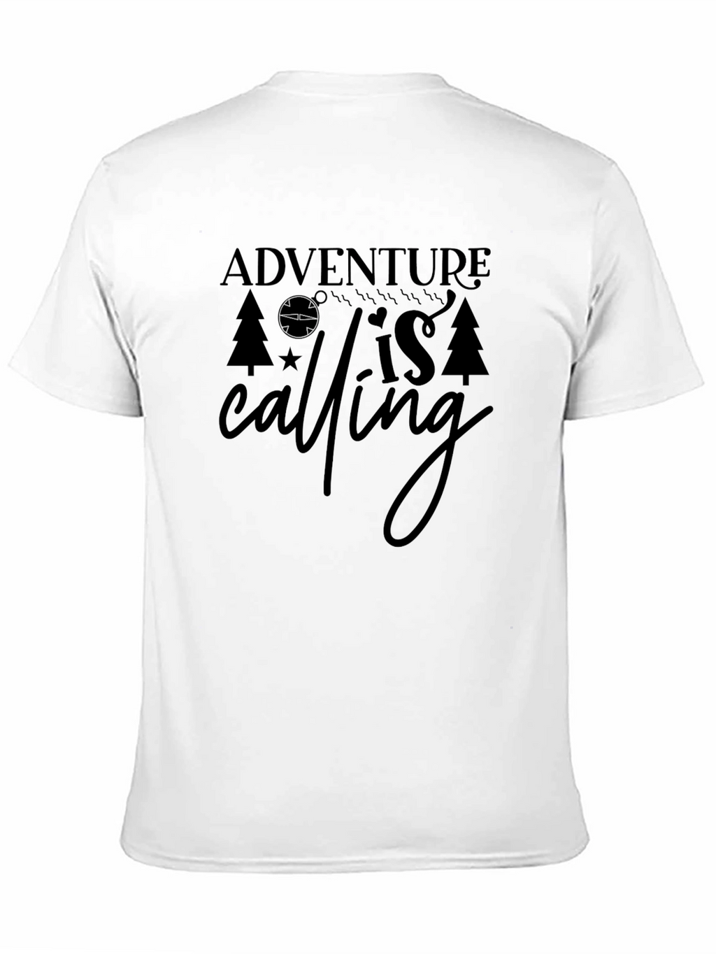 Adventure is Calling Black Graphic Tee