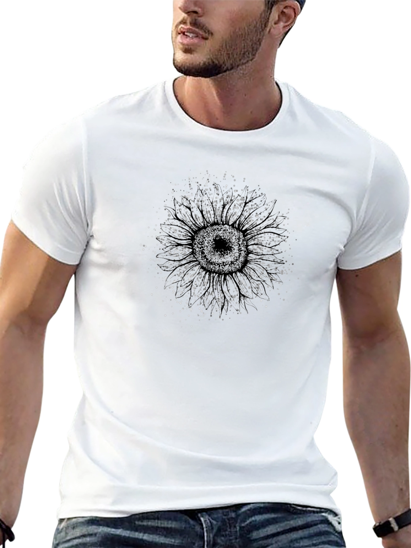 Abstract Eye Graphic Tee - Black