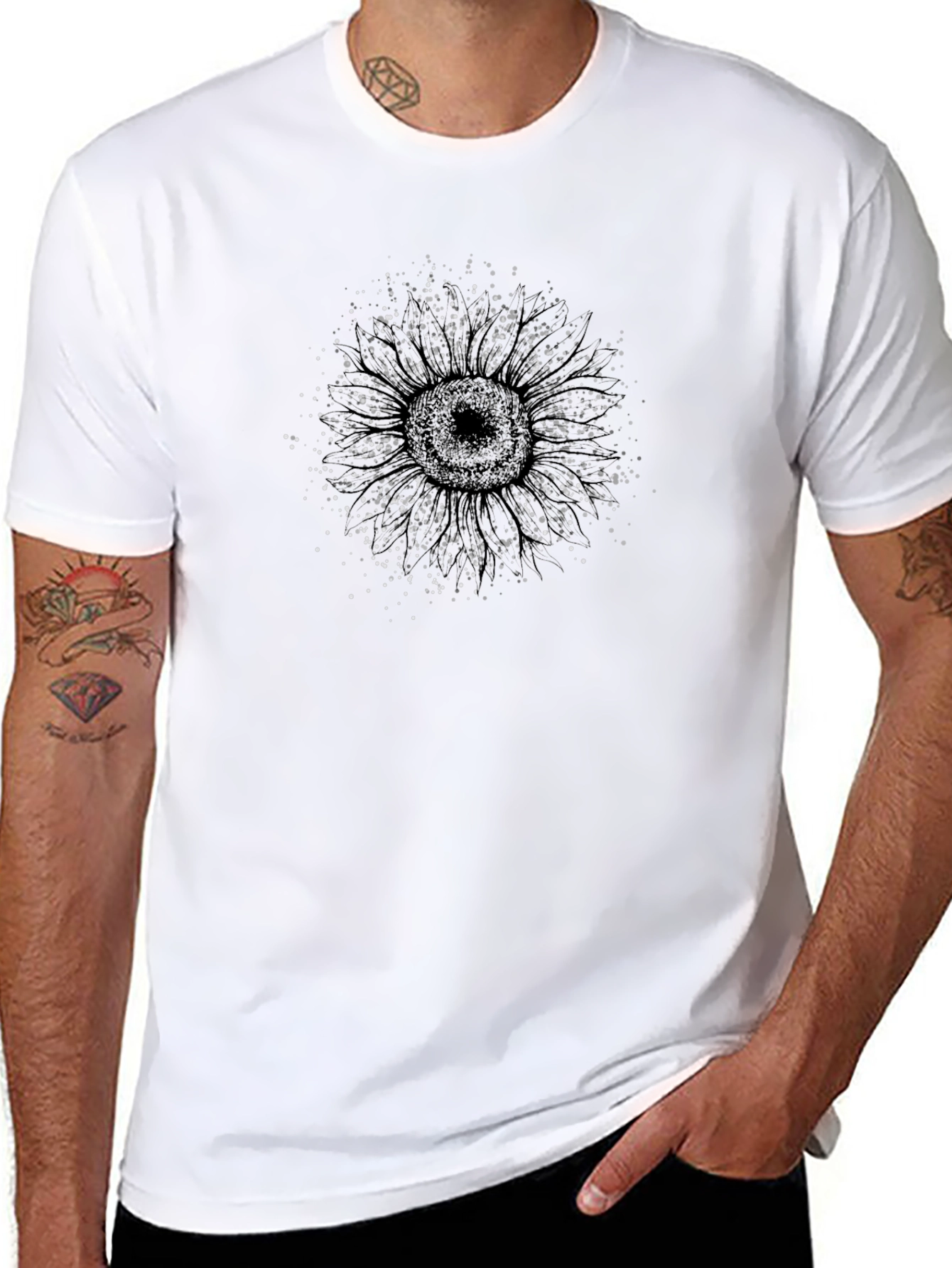 Abstract Eye Graphic Tee - Black