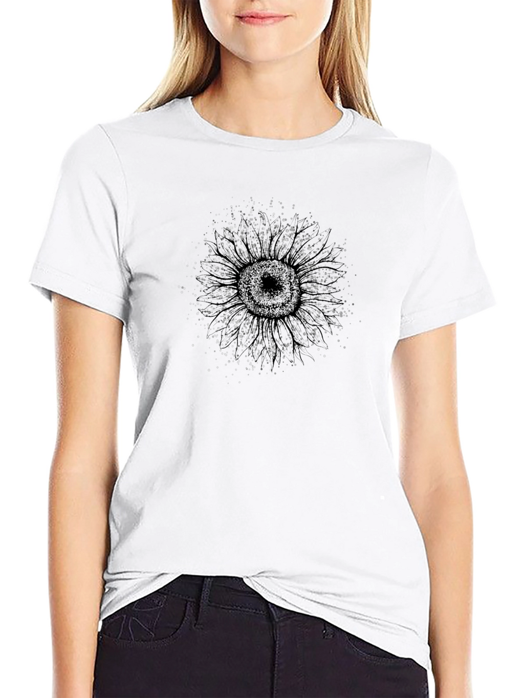 Abstract Eye Graphic Tee - Black