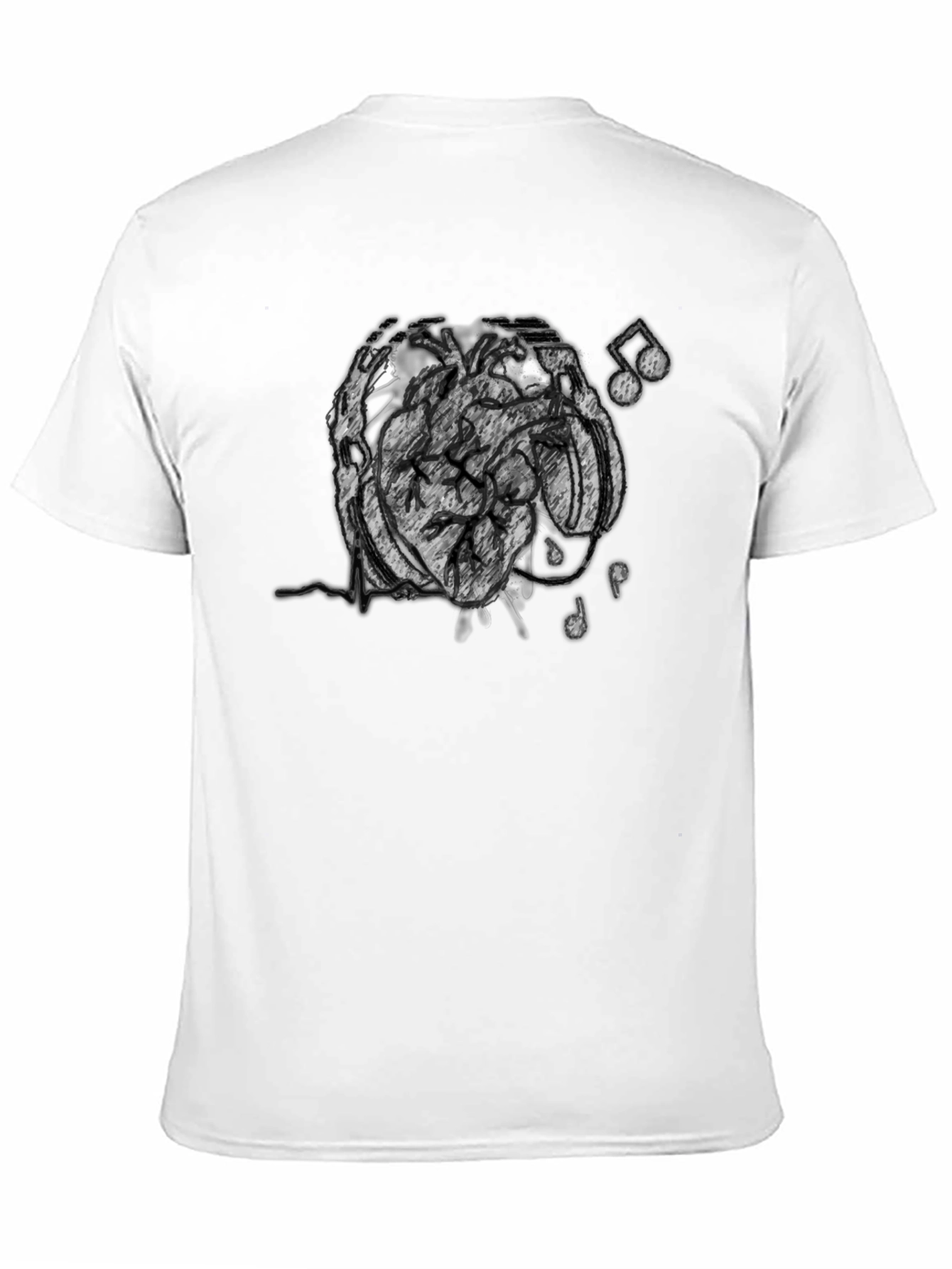 Abstract Brain Music Tee - Stylish Cotton Blend T-Shirt