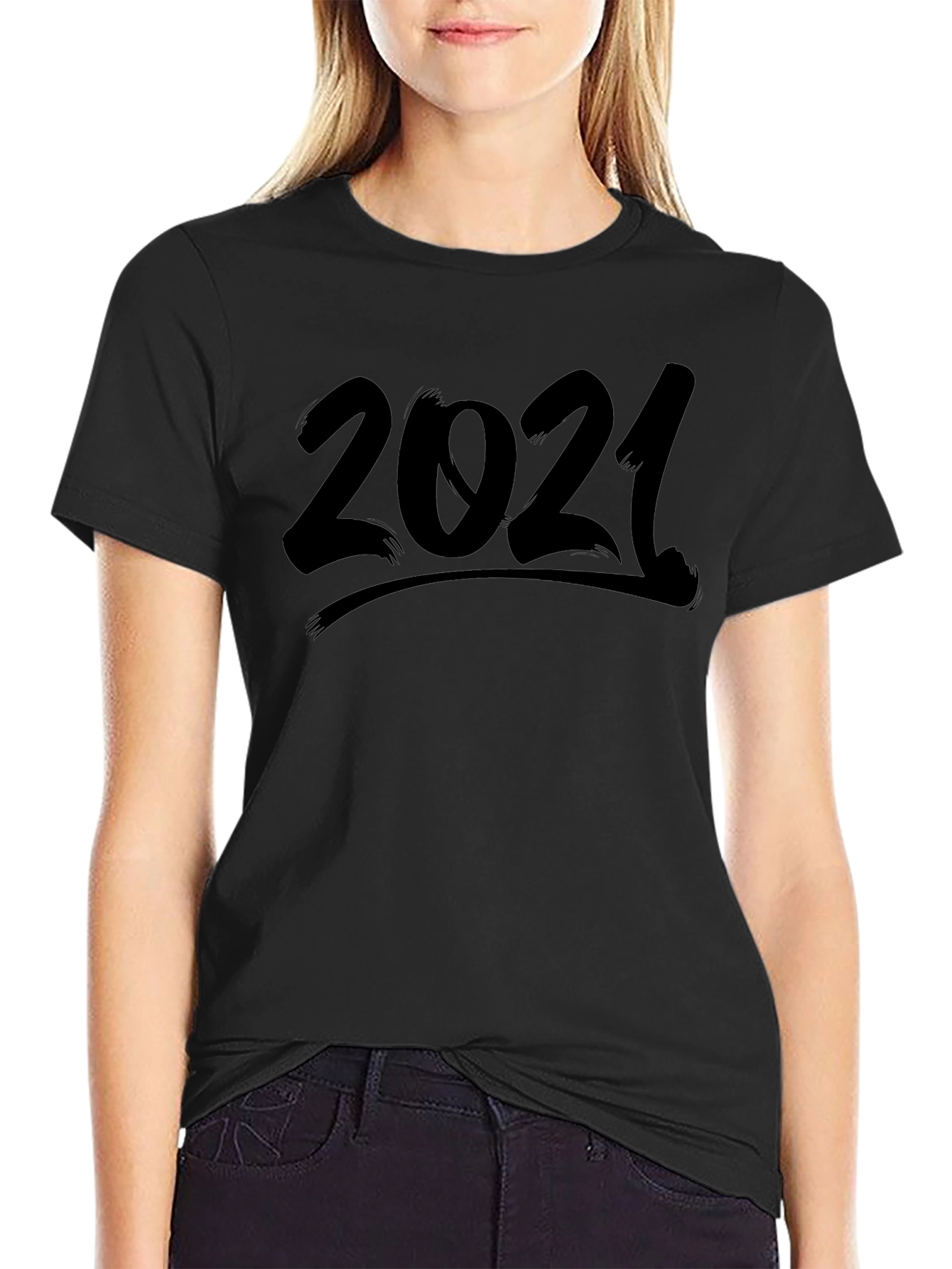 2021 Graphic Tee - Stylish and Comfortable Black T-Shirt