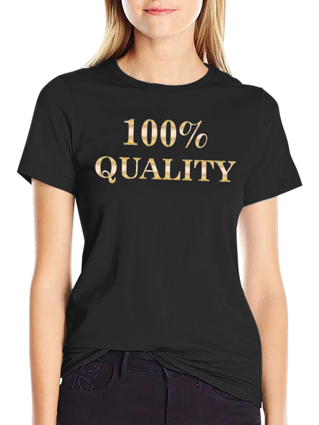 100% Quality Black Graphic T-Shirt
