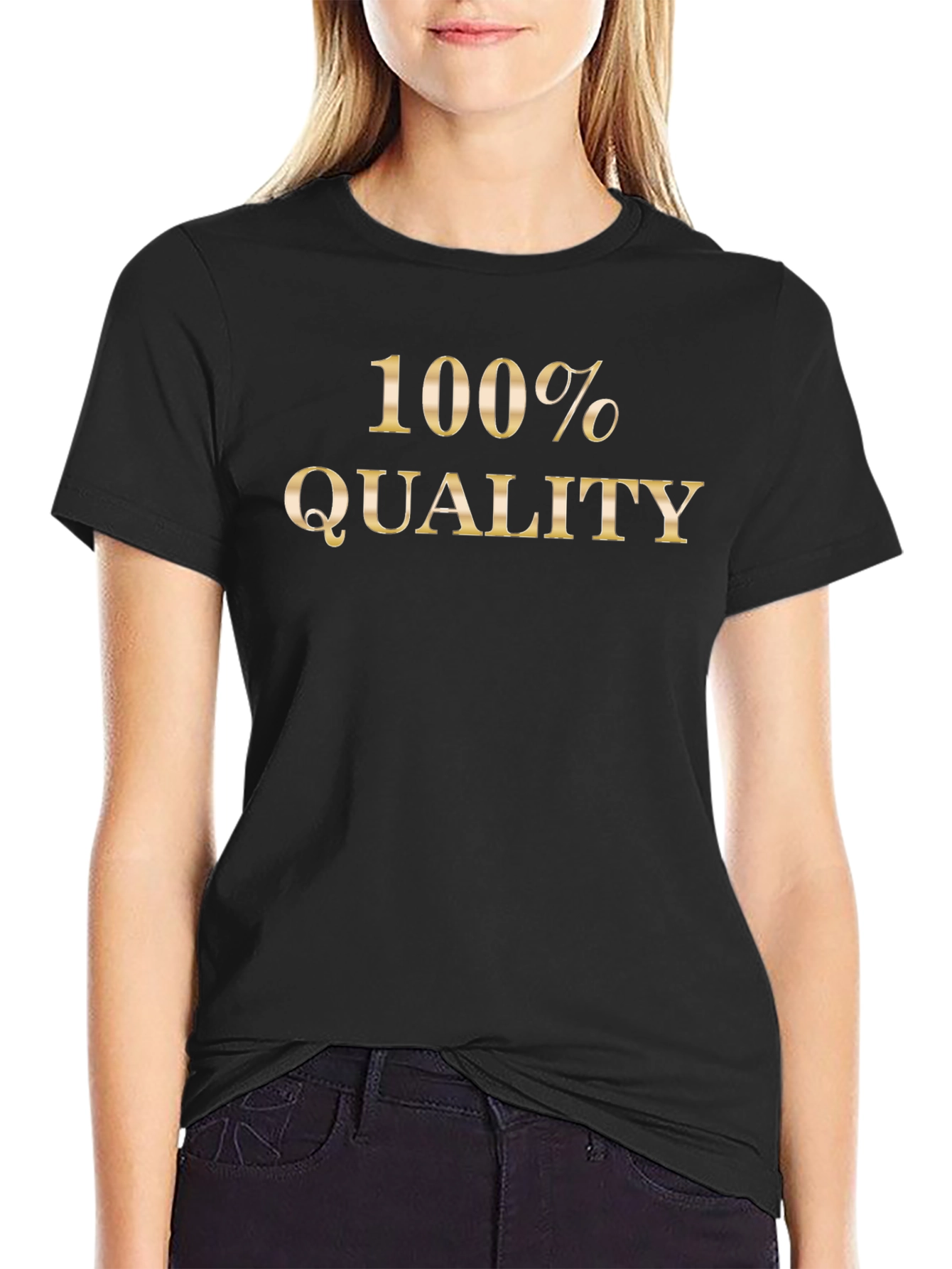100% Quality Black Graphic T-Shirt