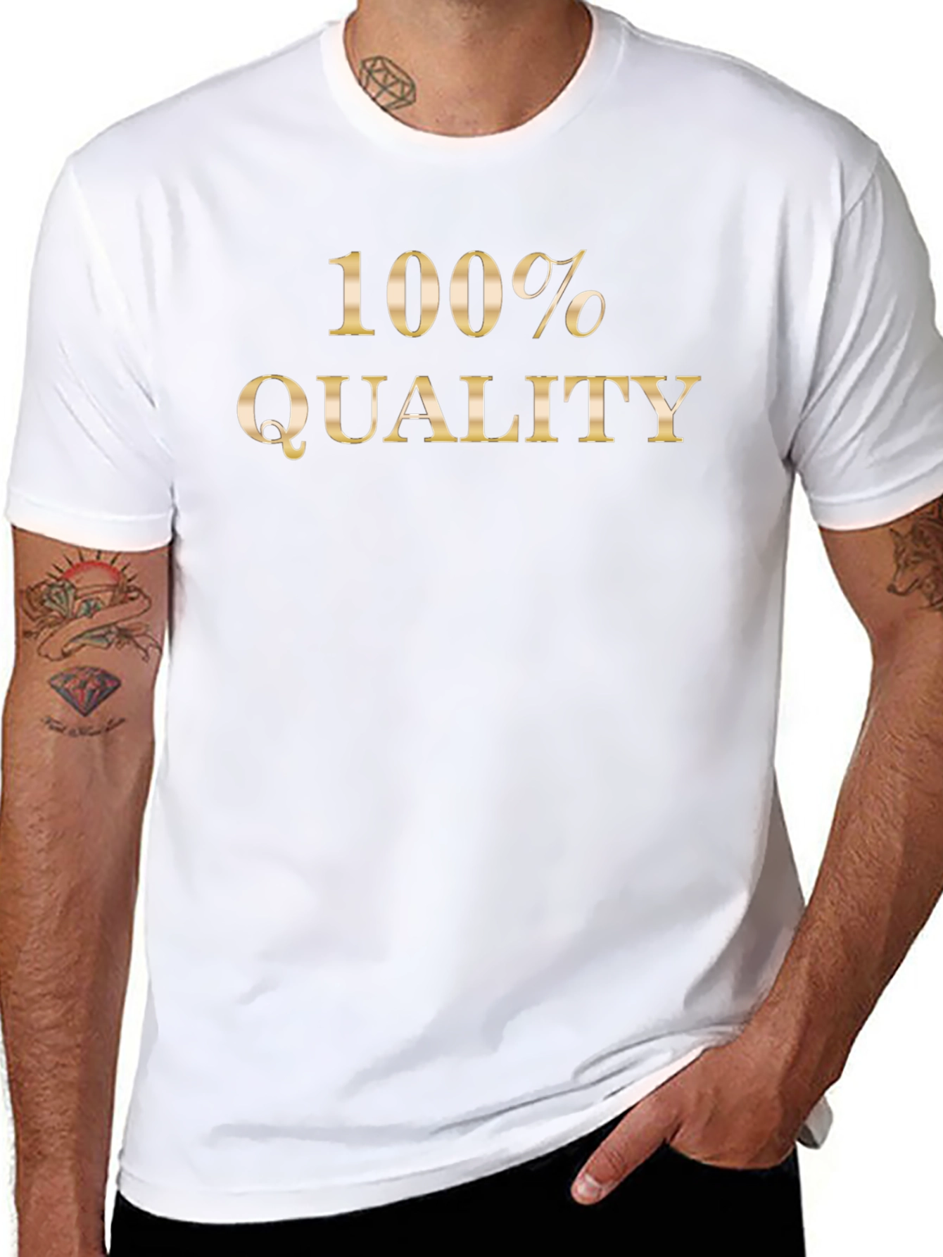 100% Quality Black Graphic T-Shirt
