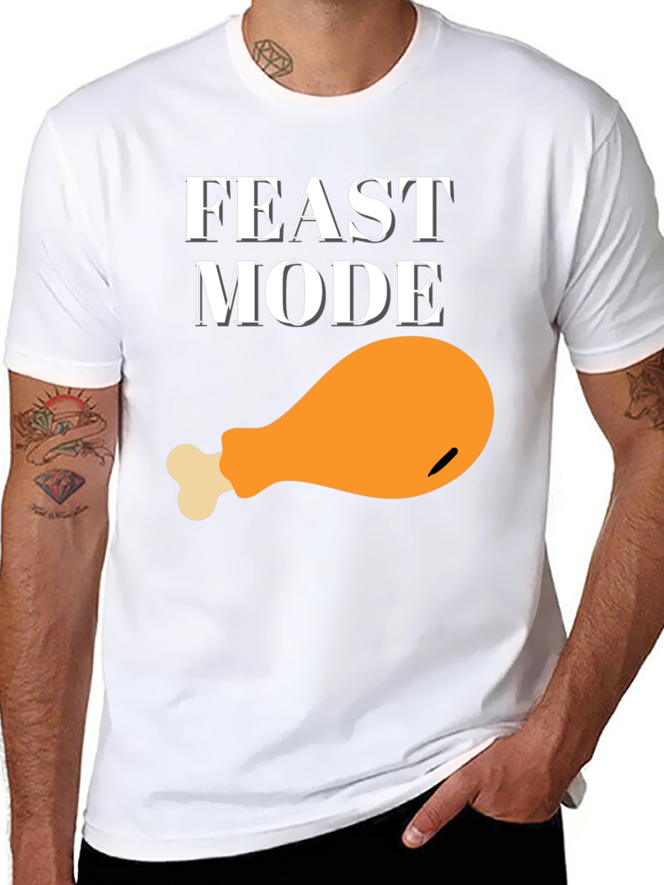 Feast Mode Graphic T-Shirt - Turkey Leg Design