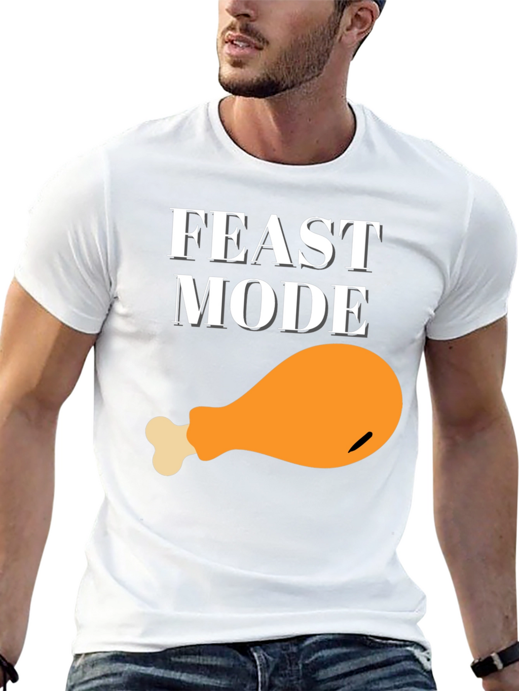 Feast Mode Graphic T-Shirt - Turkey Leg Design