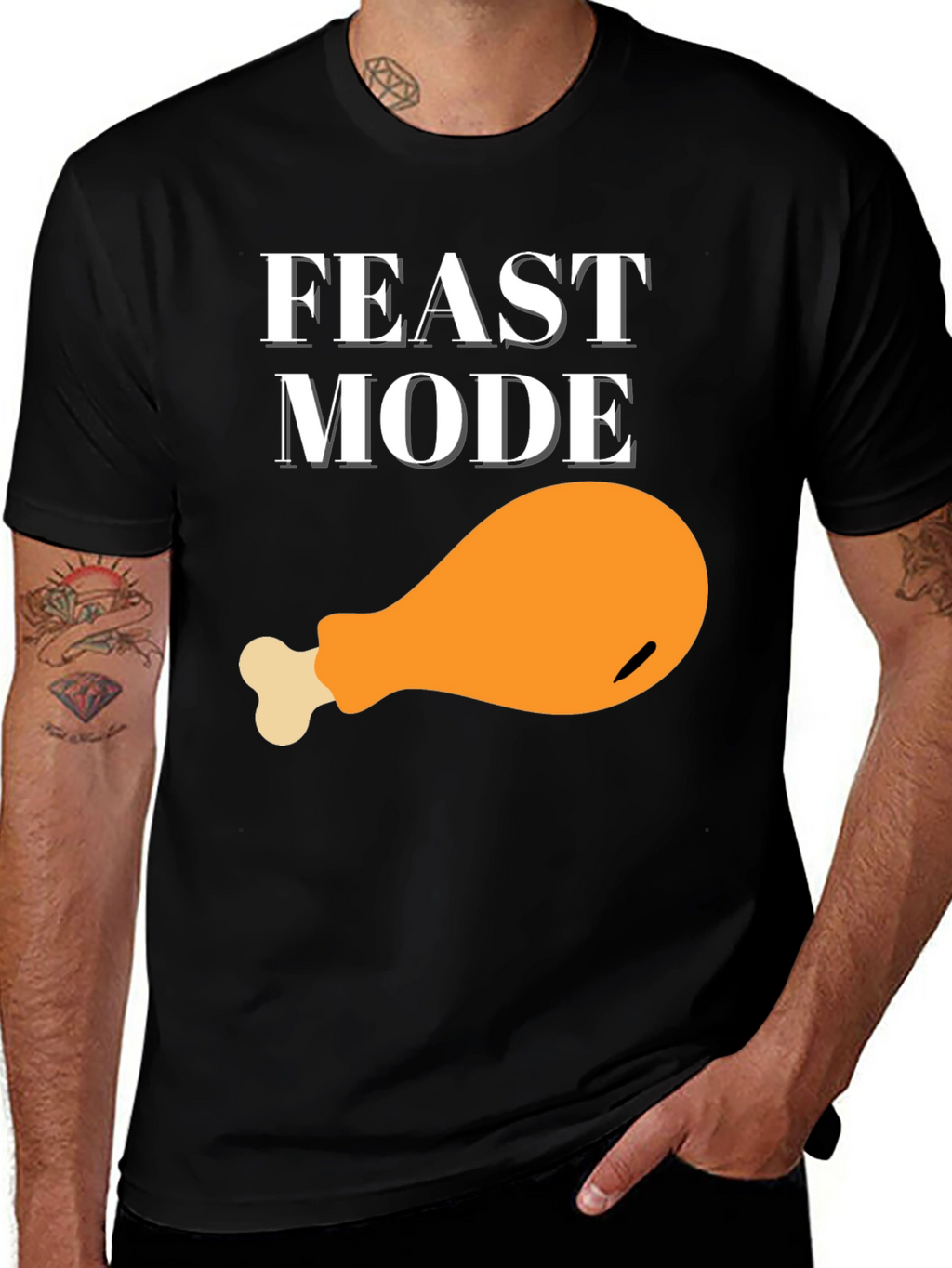 Feast Mode Graphic T-Shirt - Turkey Leg Design