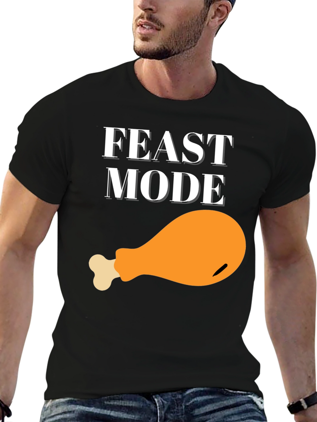 Feast Mode Graphic T-Shirt - Turkey Leg Design
