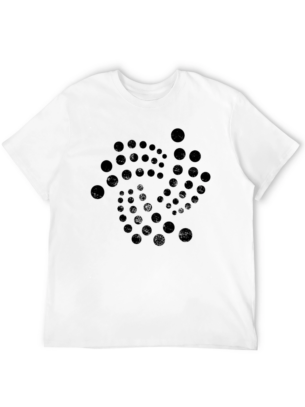Abstract Dot Pattern Black T-Shirt