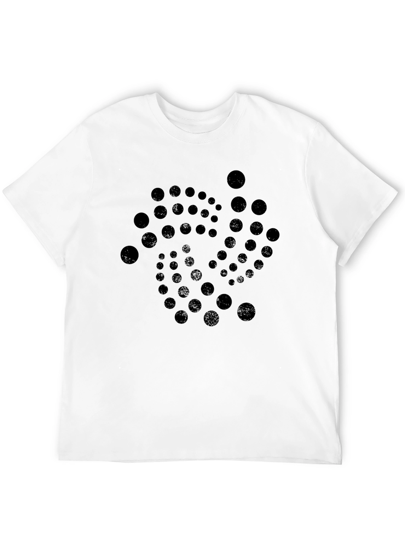 Abstract Dot Pattern Black T-Shirt