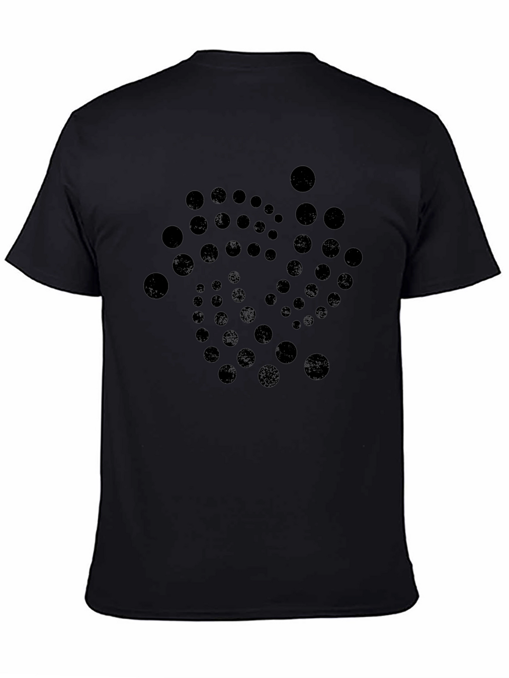 Abstract Dot Pattern Black T-Shirt