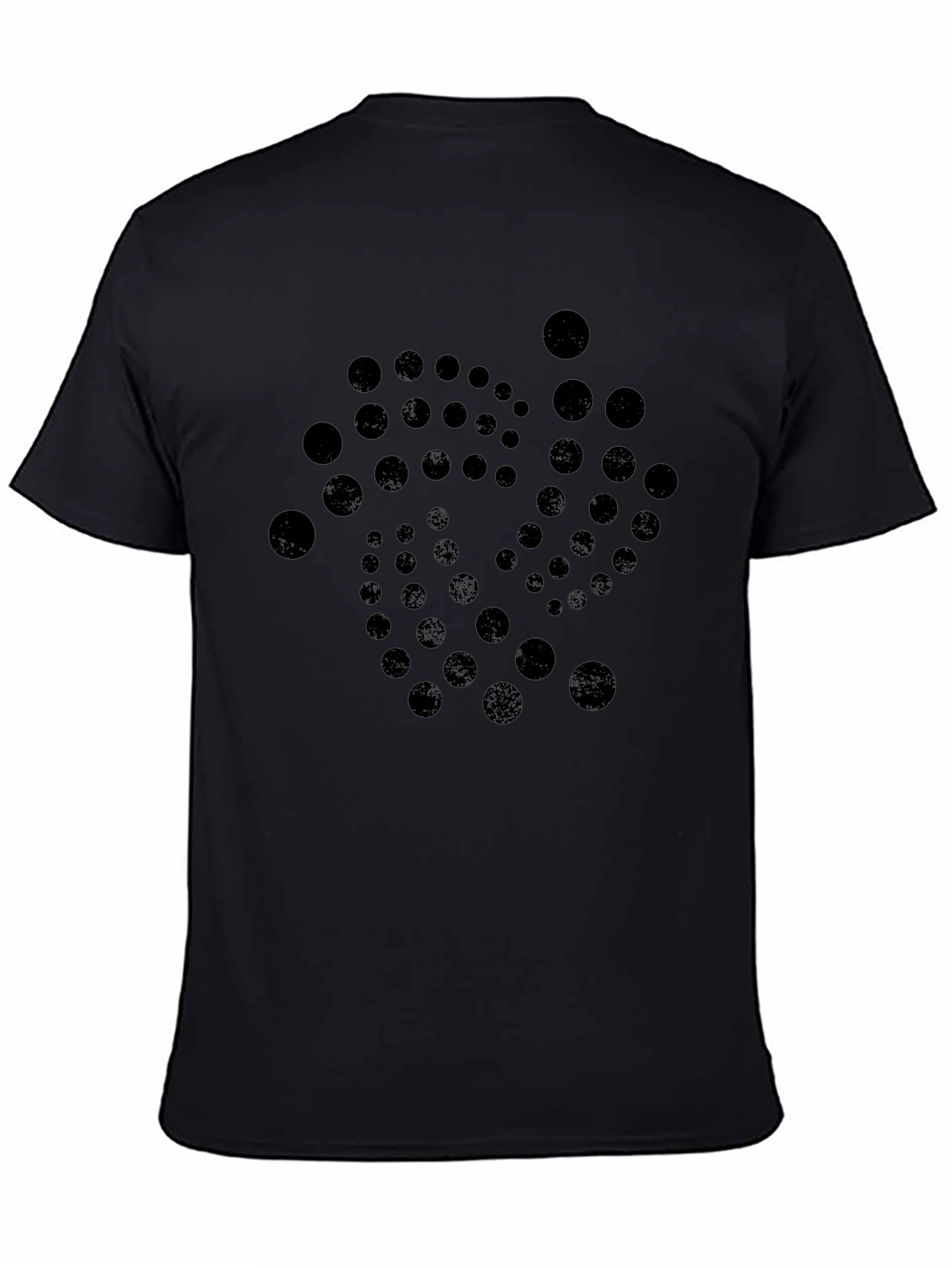 Abstract Dot Pattern Black T-Shirt