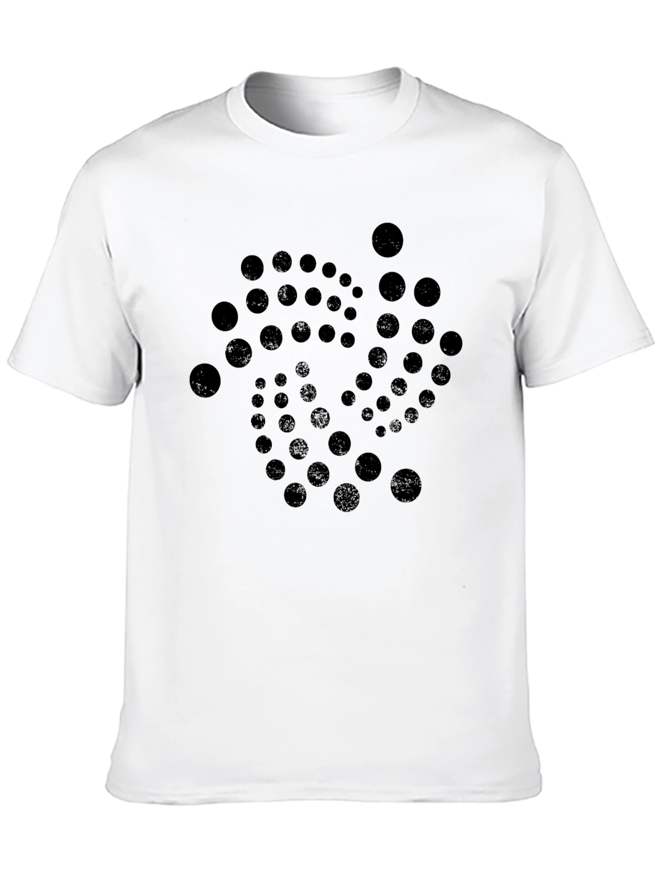 Abstract Dot Pattern Black T-Shirt