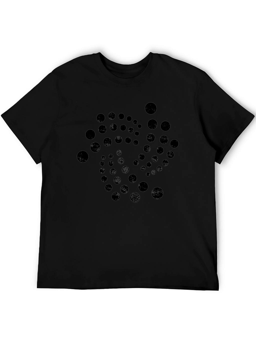 Abstract Dot Pattern Black T-Shirt