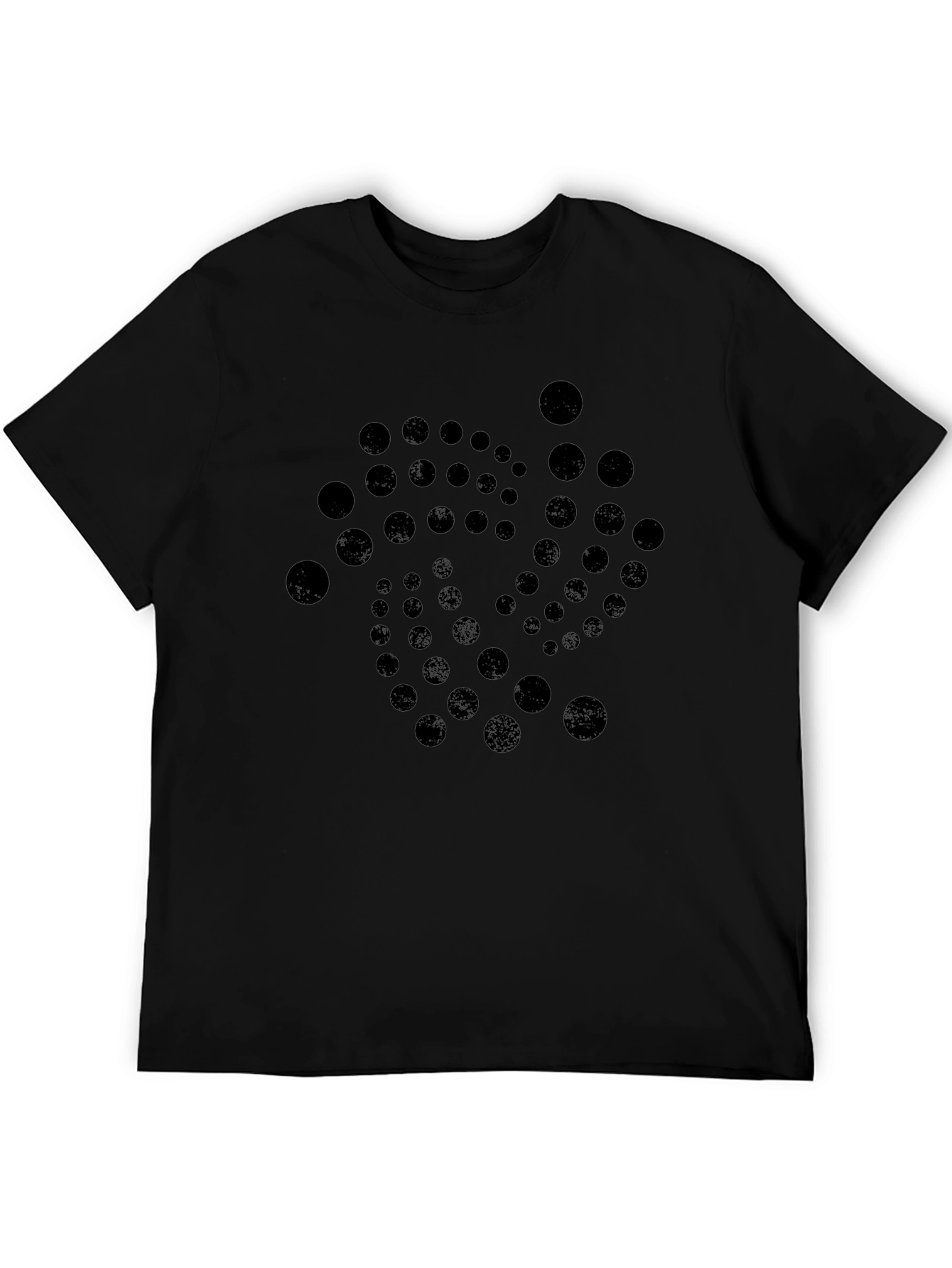 Abstract Dot Pattern Black T-Shirt