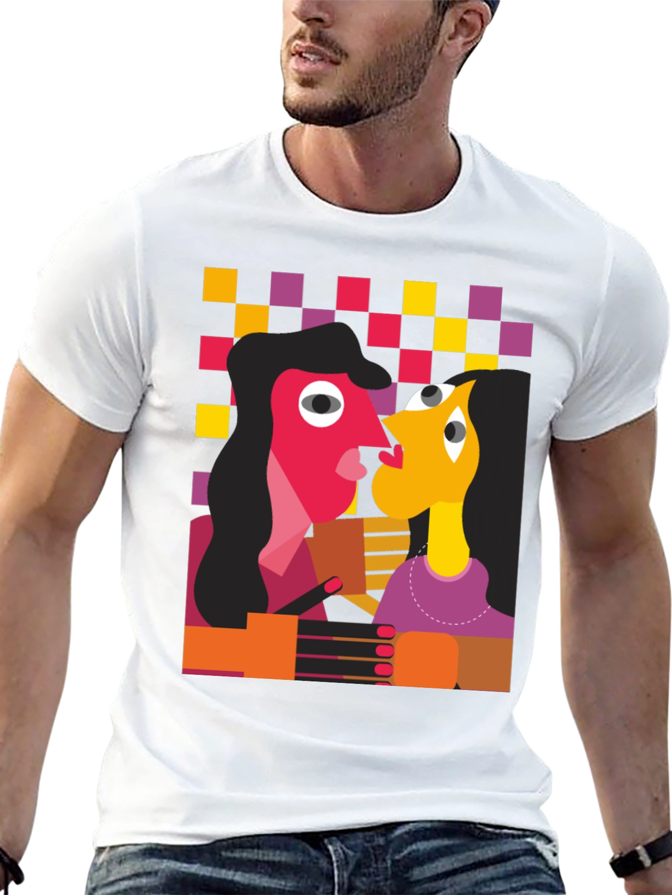 Abstract Art Graphic Tee - Unique Design T-Shirt