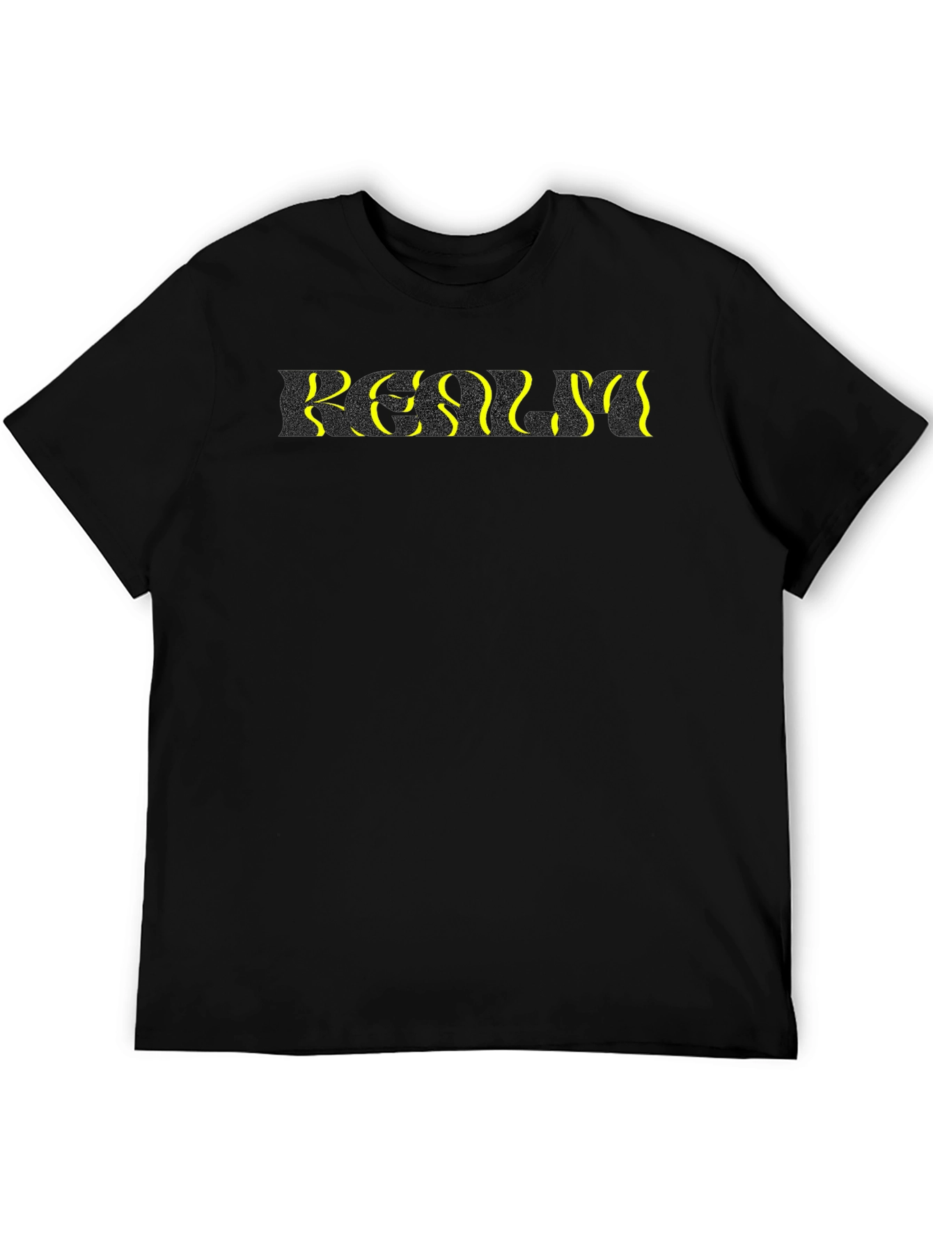 Abstract Text Black T-Shirt