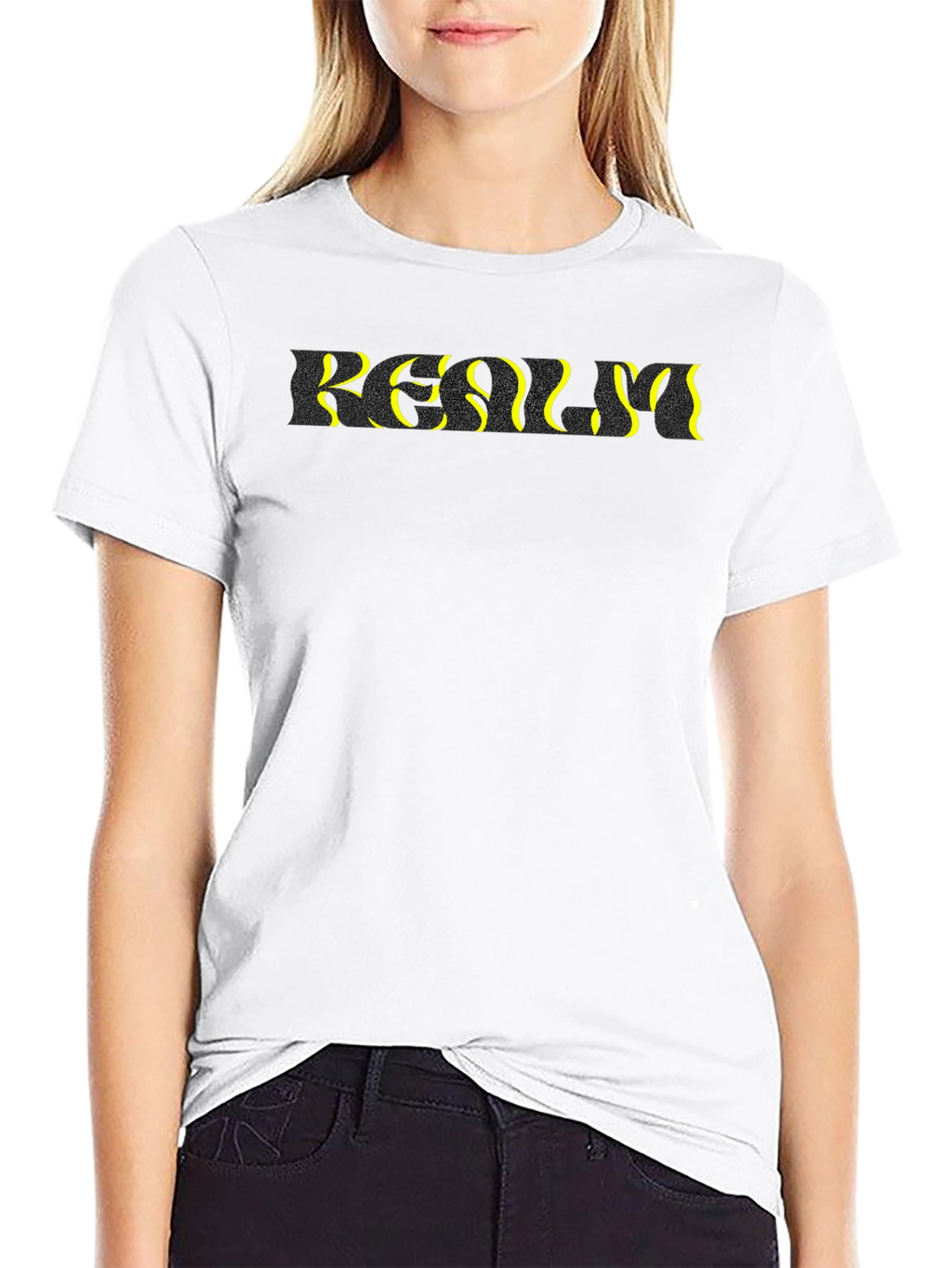 Abstract Text Black T-Shirt