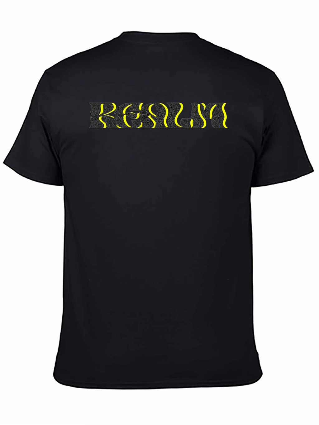 Abstract Text Black T-Shirt