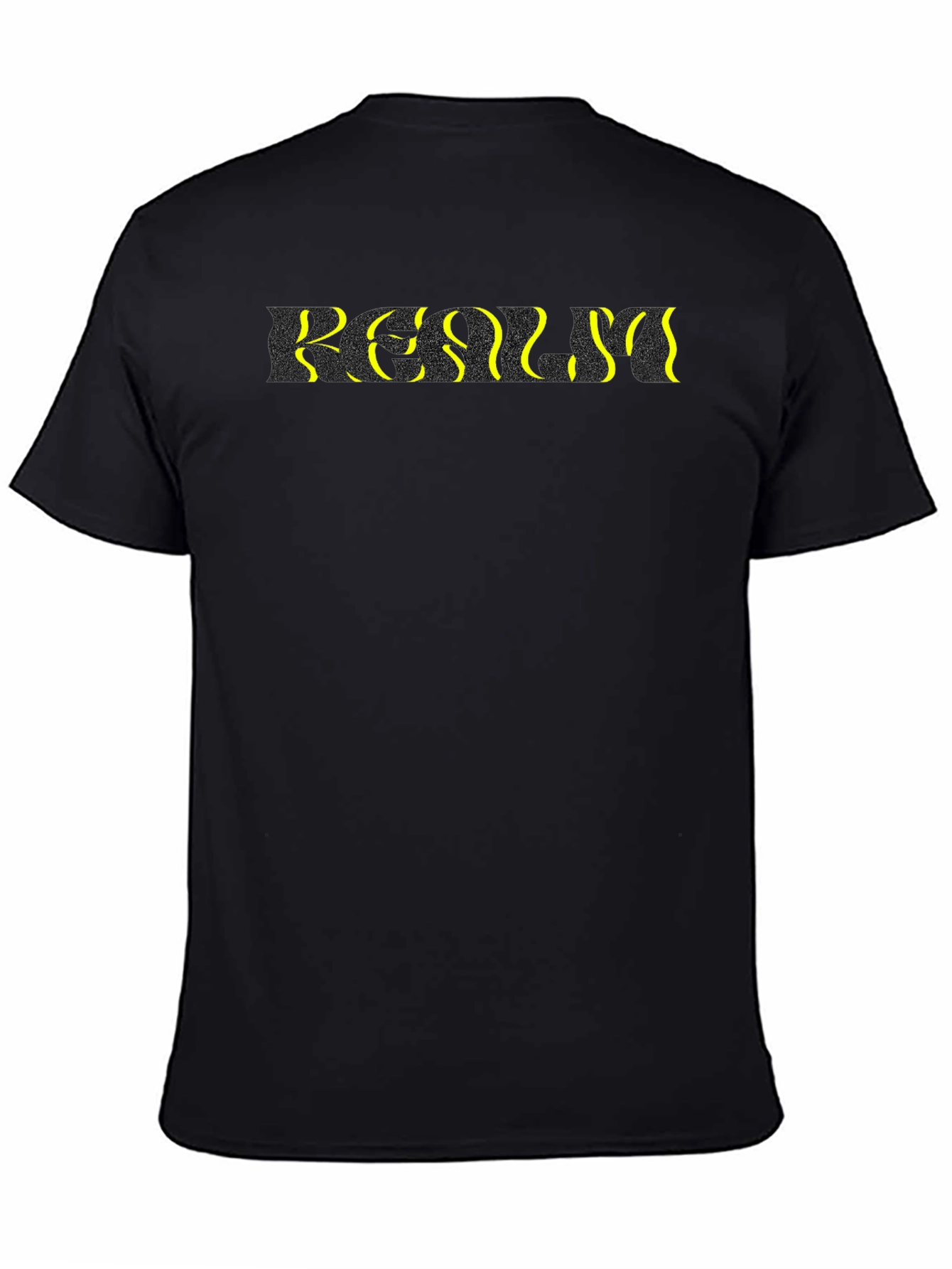 Abstract Text Black T-Shirt