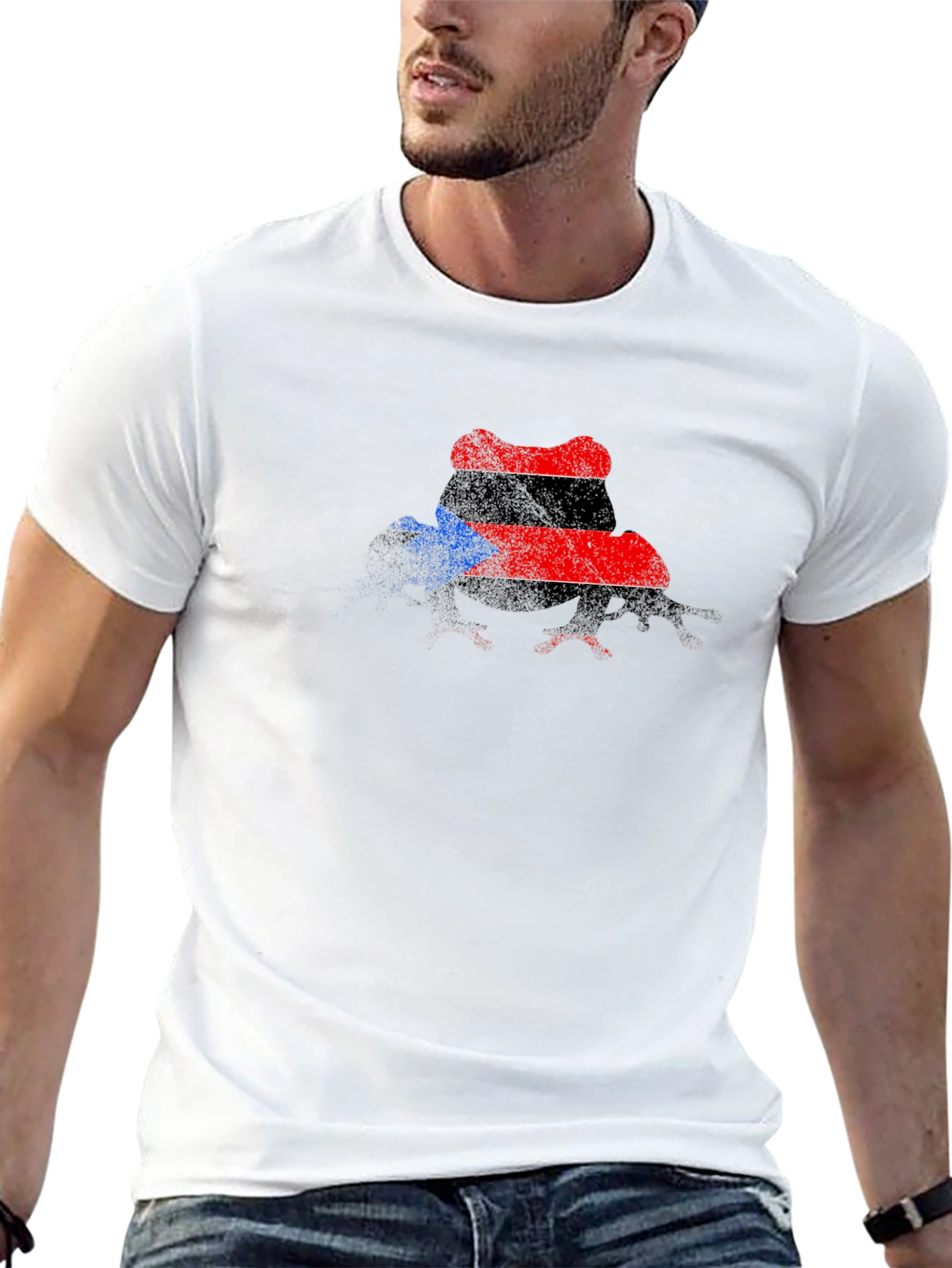 Abstract Fedora Mens Black T-Shirt