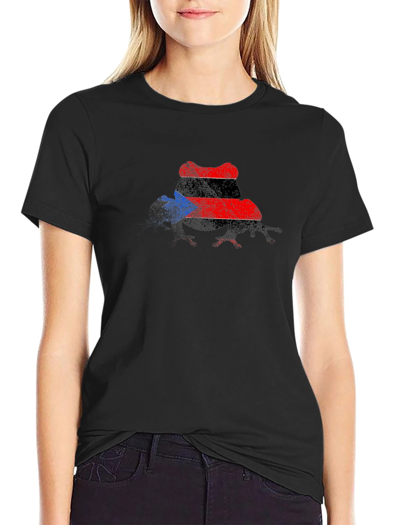 Abstract Fedora Mens Black T-Shirt