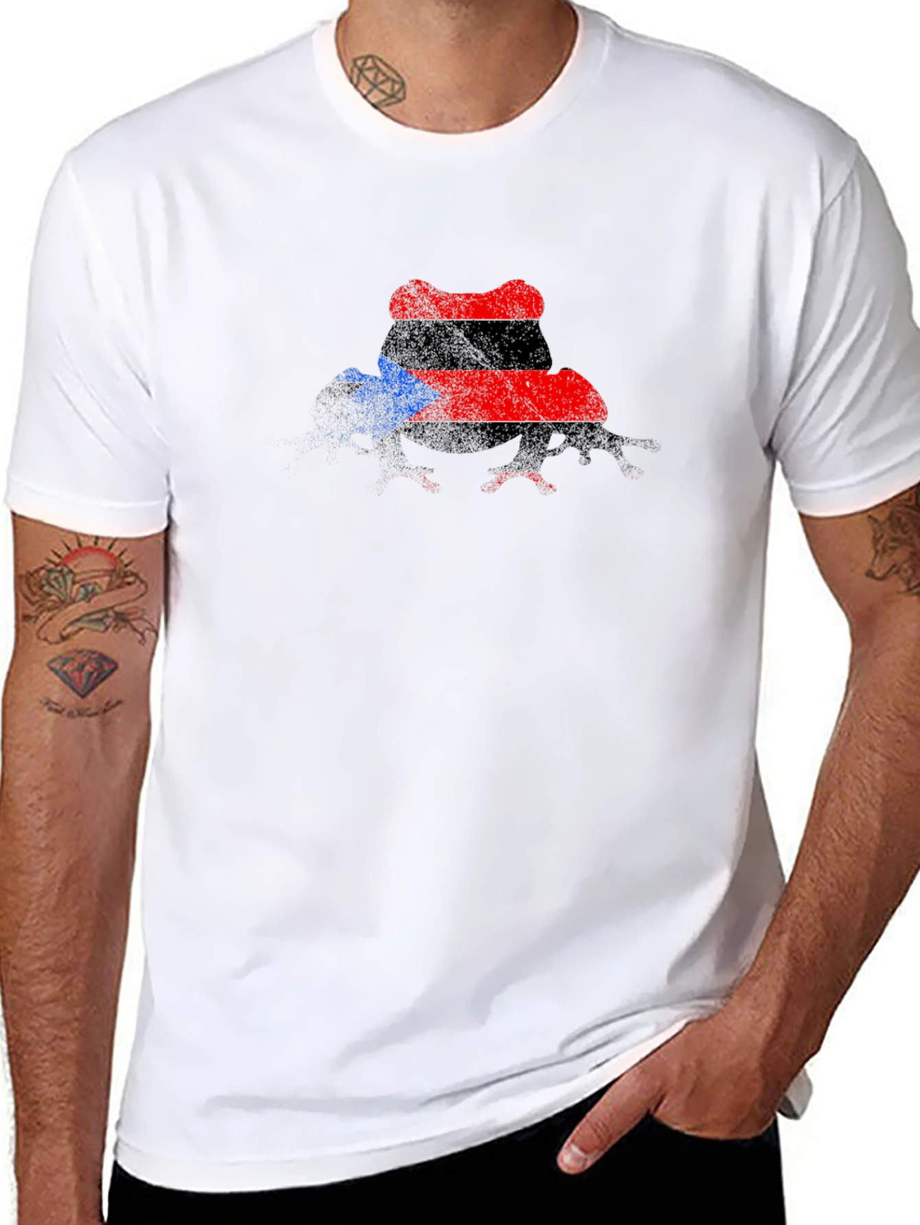 Abstract Fedora Mens Black T-Shirt